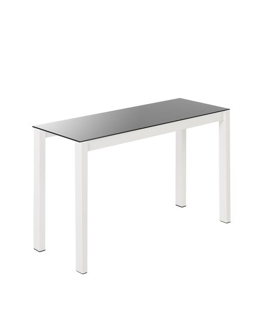 Mesa extensible de cristal Ginger - Antracita / Blanco 100 cm Antracita / Blanco-2