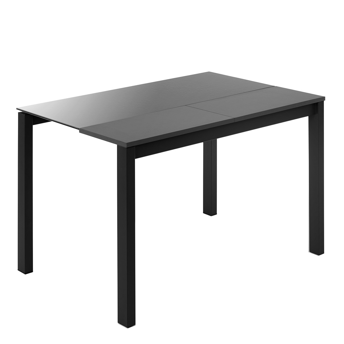 Mesa extensible de cristal Ginger - Antracita / Negro 100 cm Antracita / Negro-1