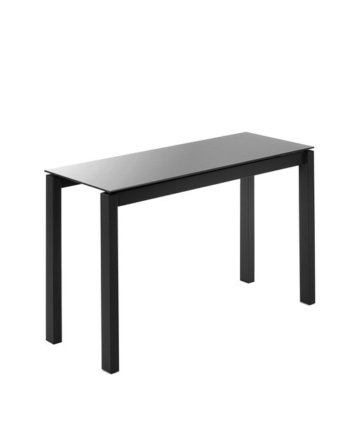 Mesa extensible de cristal Ginger - Antracita / Negro 100 cm Antracita / Negro-2