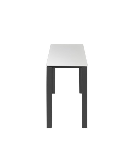 Mesa extensible de cristal Ginger - Blanco / Antracita 100 cm Blanco / Antracita-4