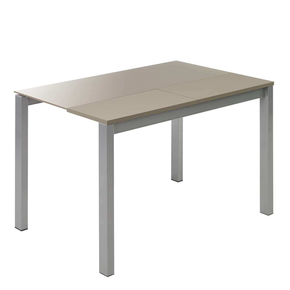 Mesa extensible de cristal Ginger - Tótola / Aluminio 100 cm Tótola / Aluminio-1