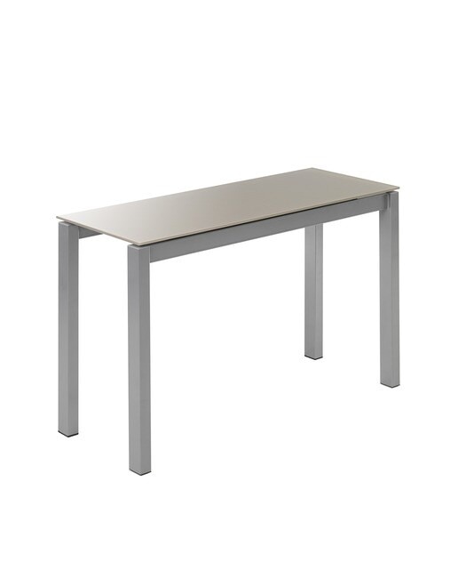 Mesa extensible de cristal Ginger - Tótola / Aluminio 100 cm Tótola / Aluminio-2