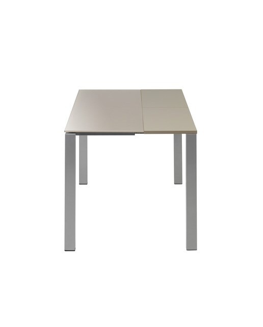 Mesa extensible de cristal Ginger - Tótola / Aluminio 100 cm Tótola / Aluminio-3