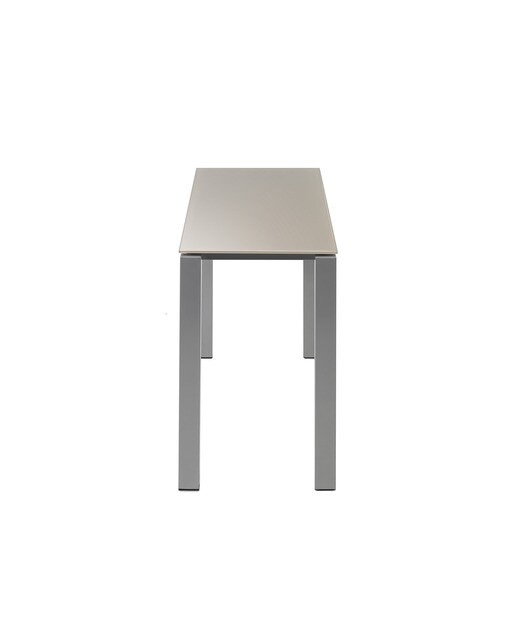 Mesa extensible de cristal Ginger - Tótola / Aluminio 100 cm Tótola / Aluminio-4