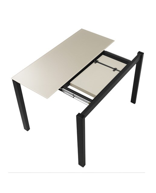 Mesa Extensível de Vidro Ginger Pombo/Preto-5