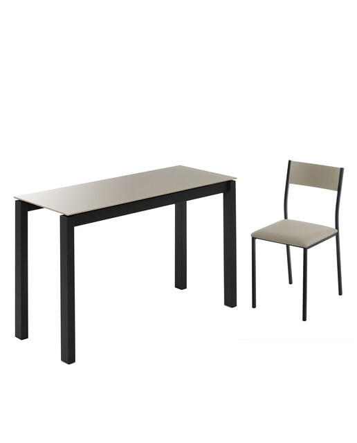 Mesa Extensível de Vidro Ginger Pombo/Preto-6