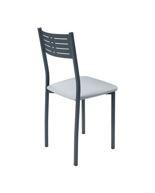 Silla en símil piel Inés - Grafito / Gris Grafito / Gris-2