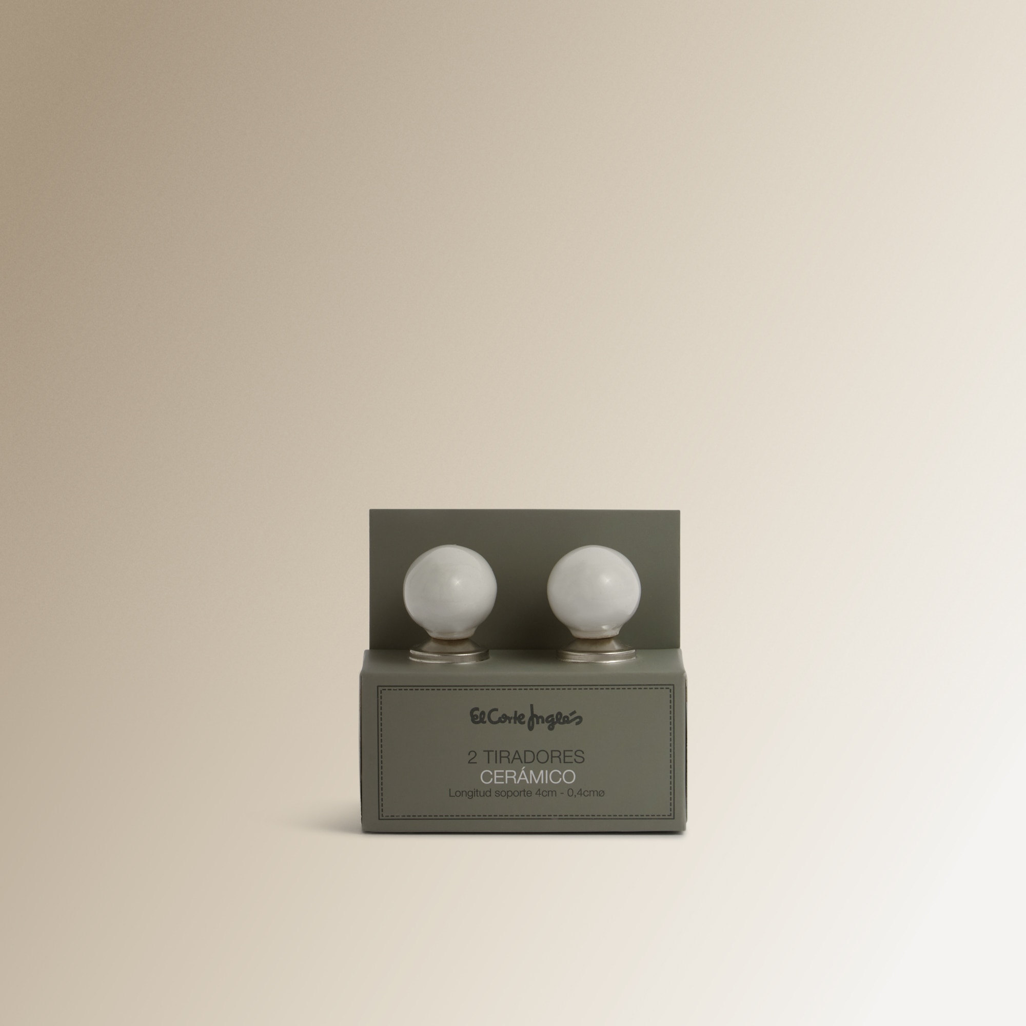 Conjunto de 2 Puxadores de Cerâmica Ovais Básicos Branco-4