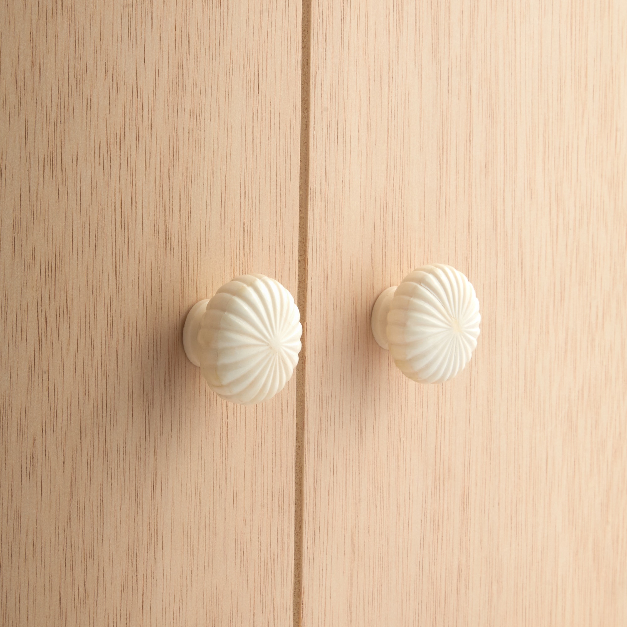 Conjunto de 2 Puxadores Flor de Osso Bone Branco-2