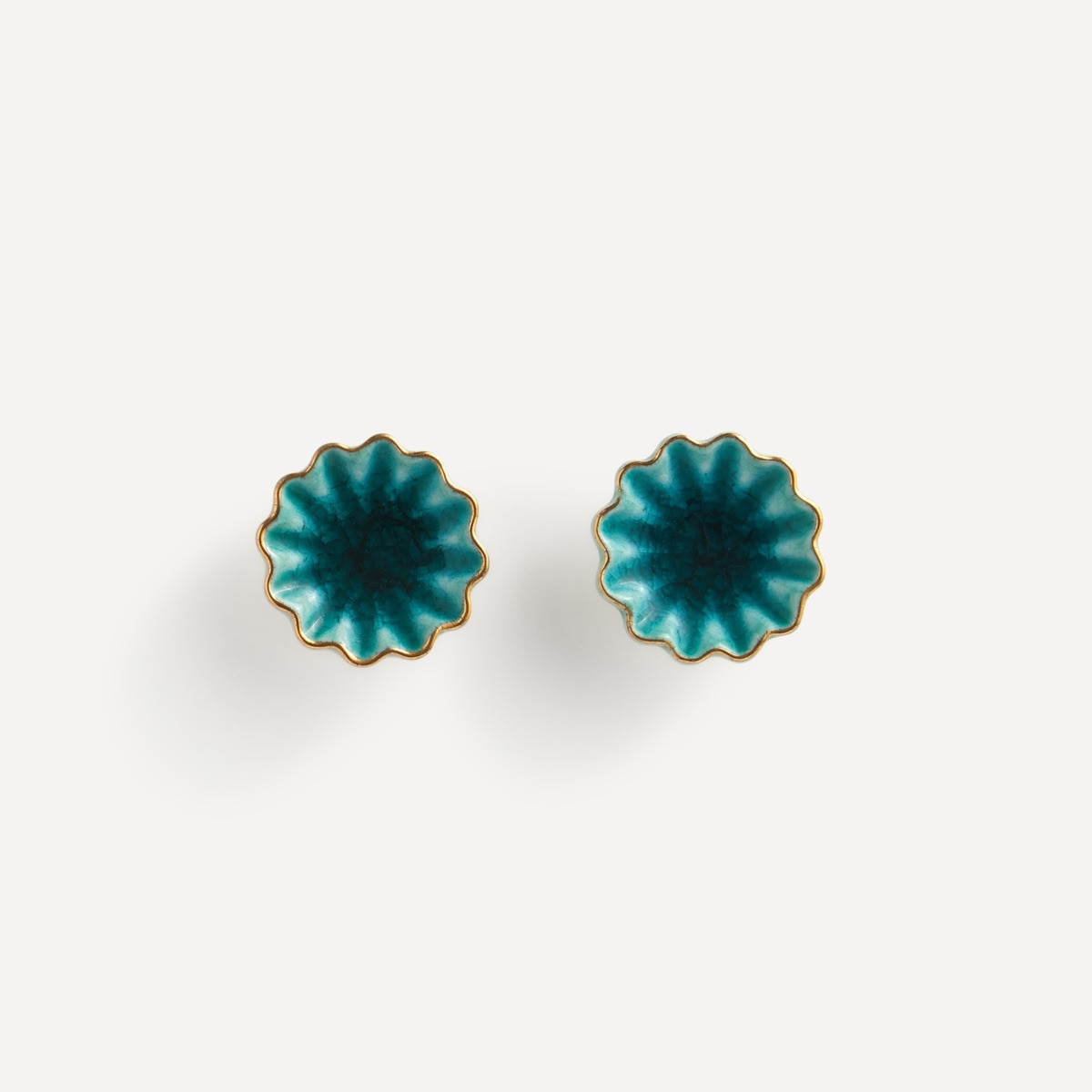 Conjunto de 2 Puxadores Glazed Gress Turquesa-1