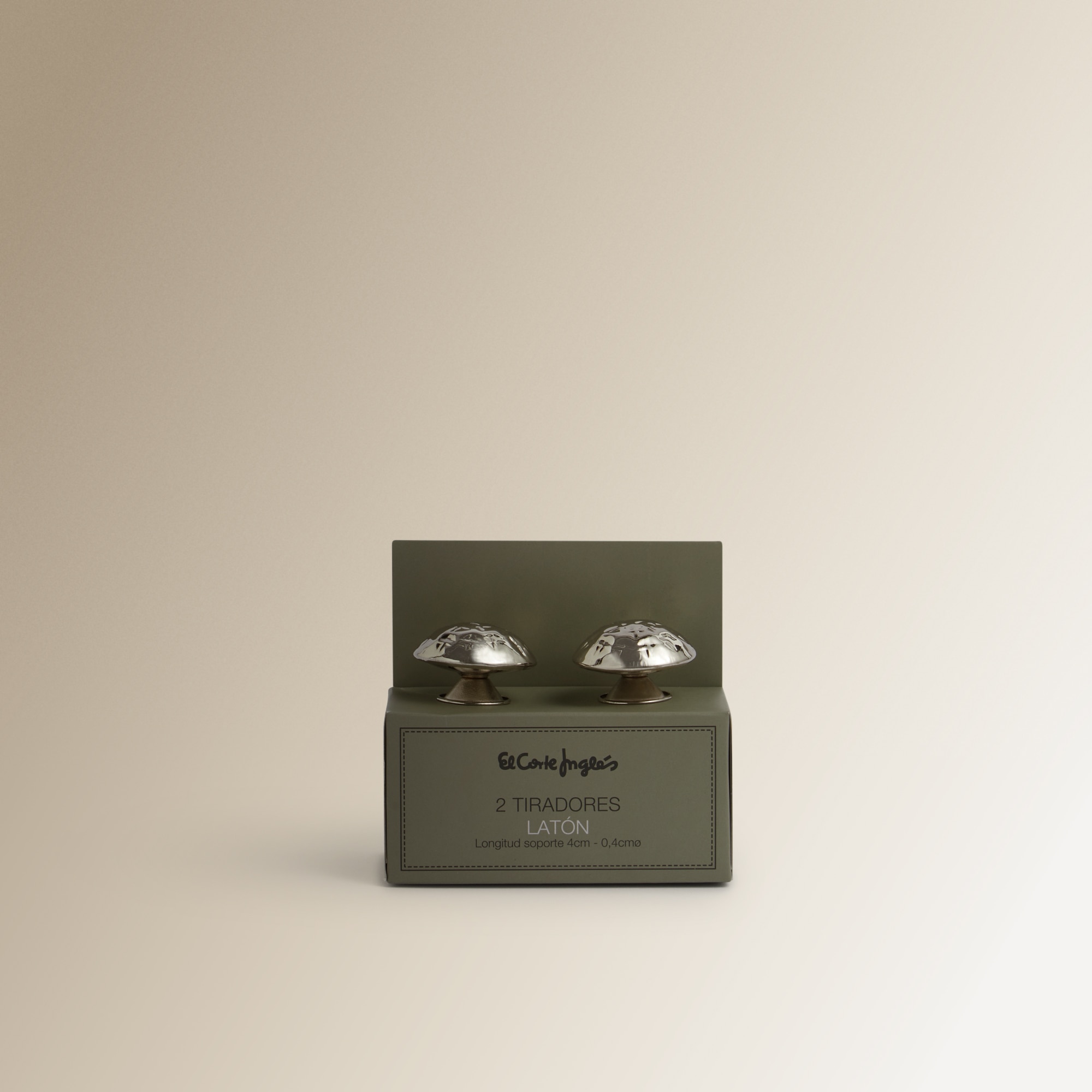 Conjunto de 2 puxadores com efeito martelado Selva Prata-4