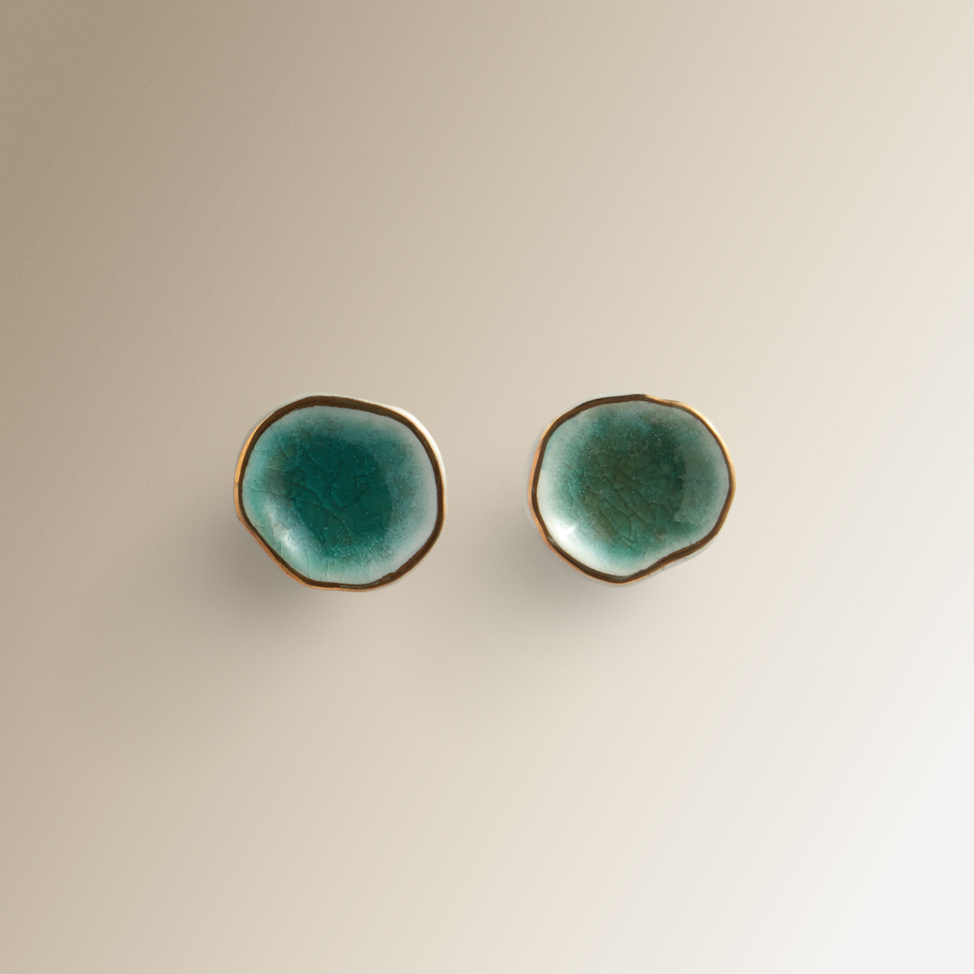 Imagem 0 de Conjunto de 2 maçanetas com efeito glazed e rebordo dourado Gress El Corte Inglés