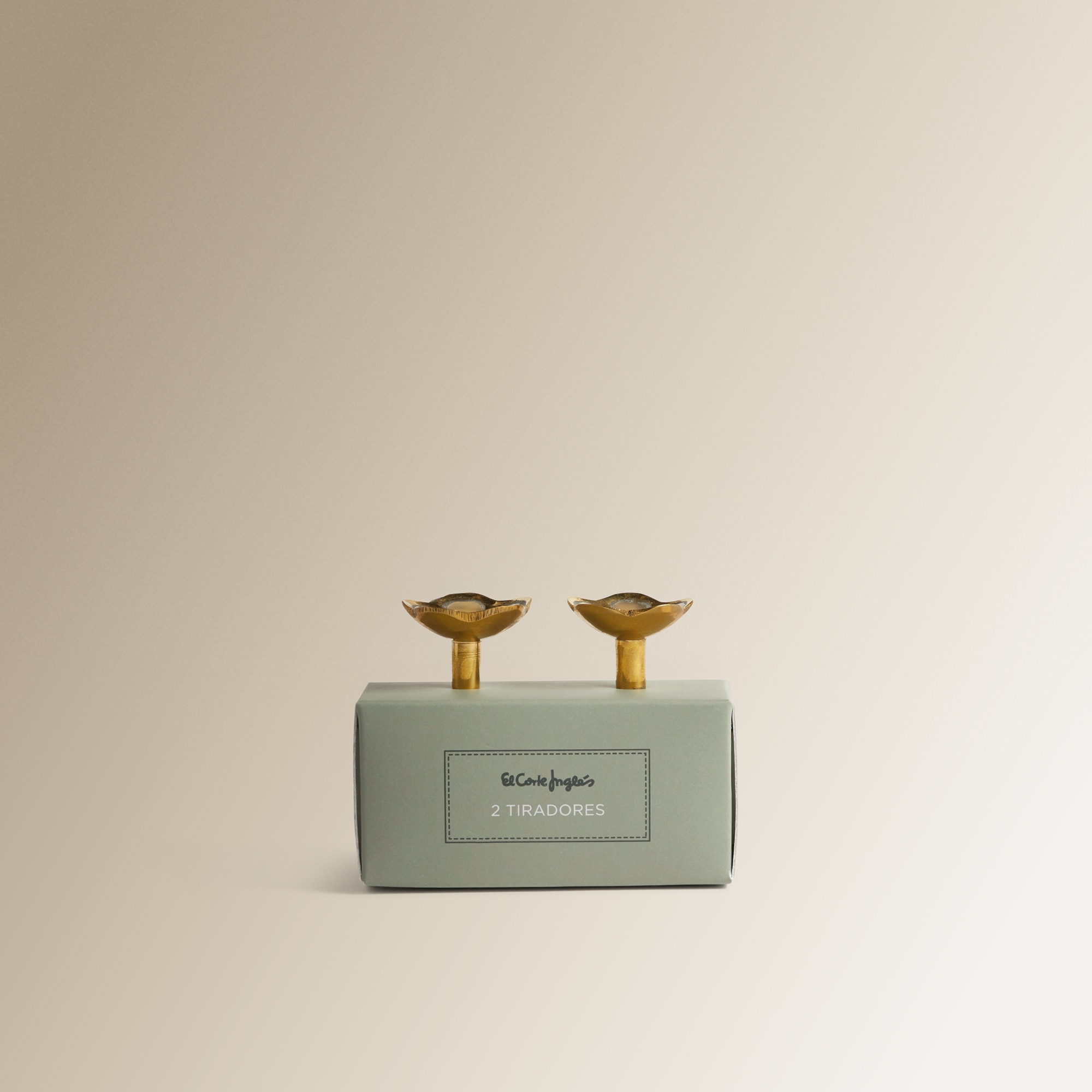 Conjunto de 2 Puxadores Flor Madrepérola Ouro-4