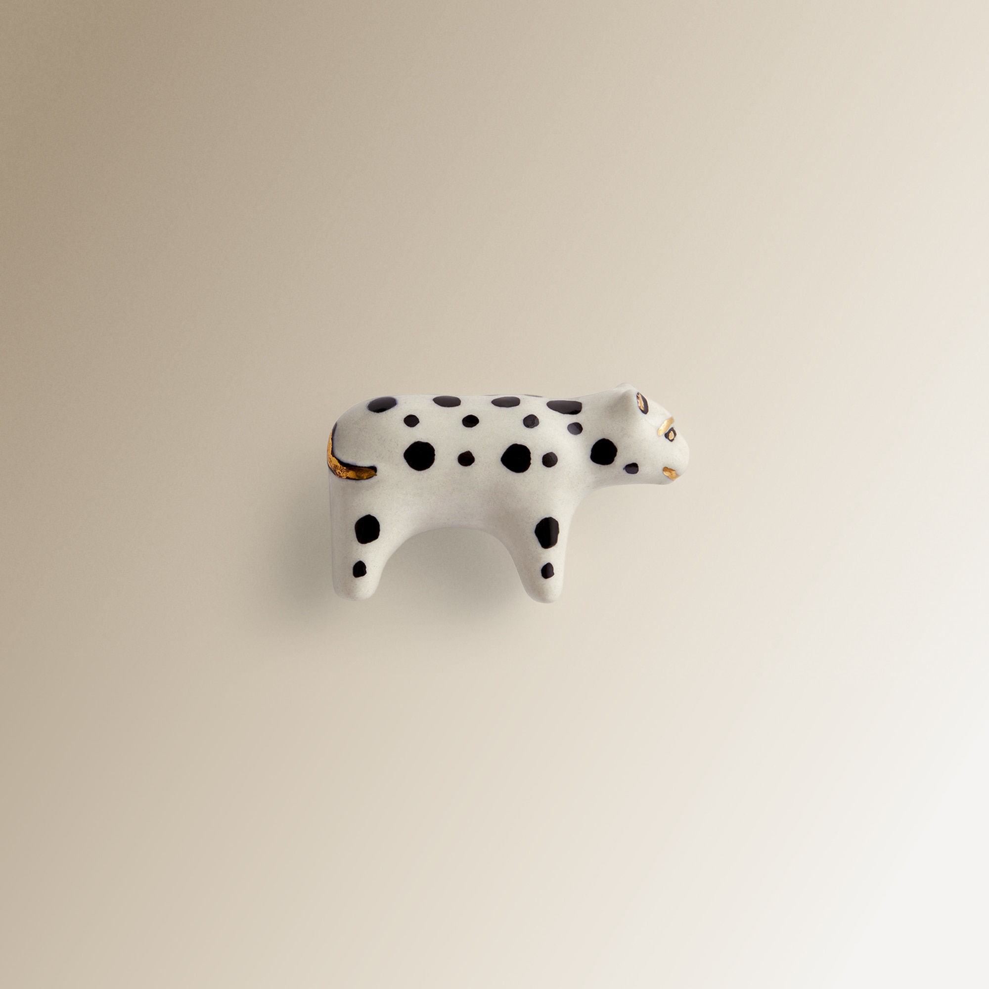 Maçaneta com Forma de Vaca Fun Preto-1