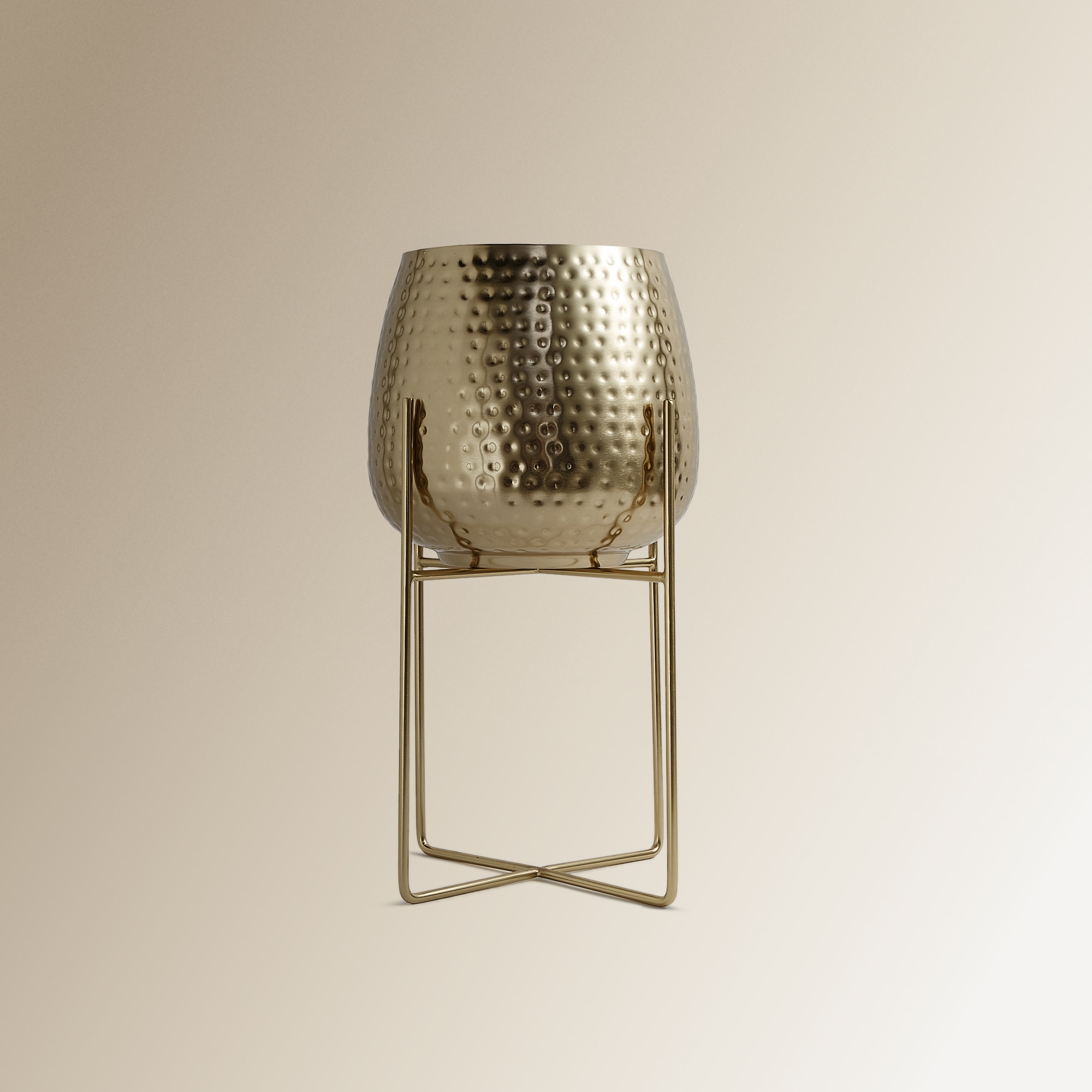 Macetero con soporte Hammer El Corte Inglés - Oro Oro-2
