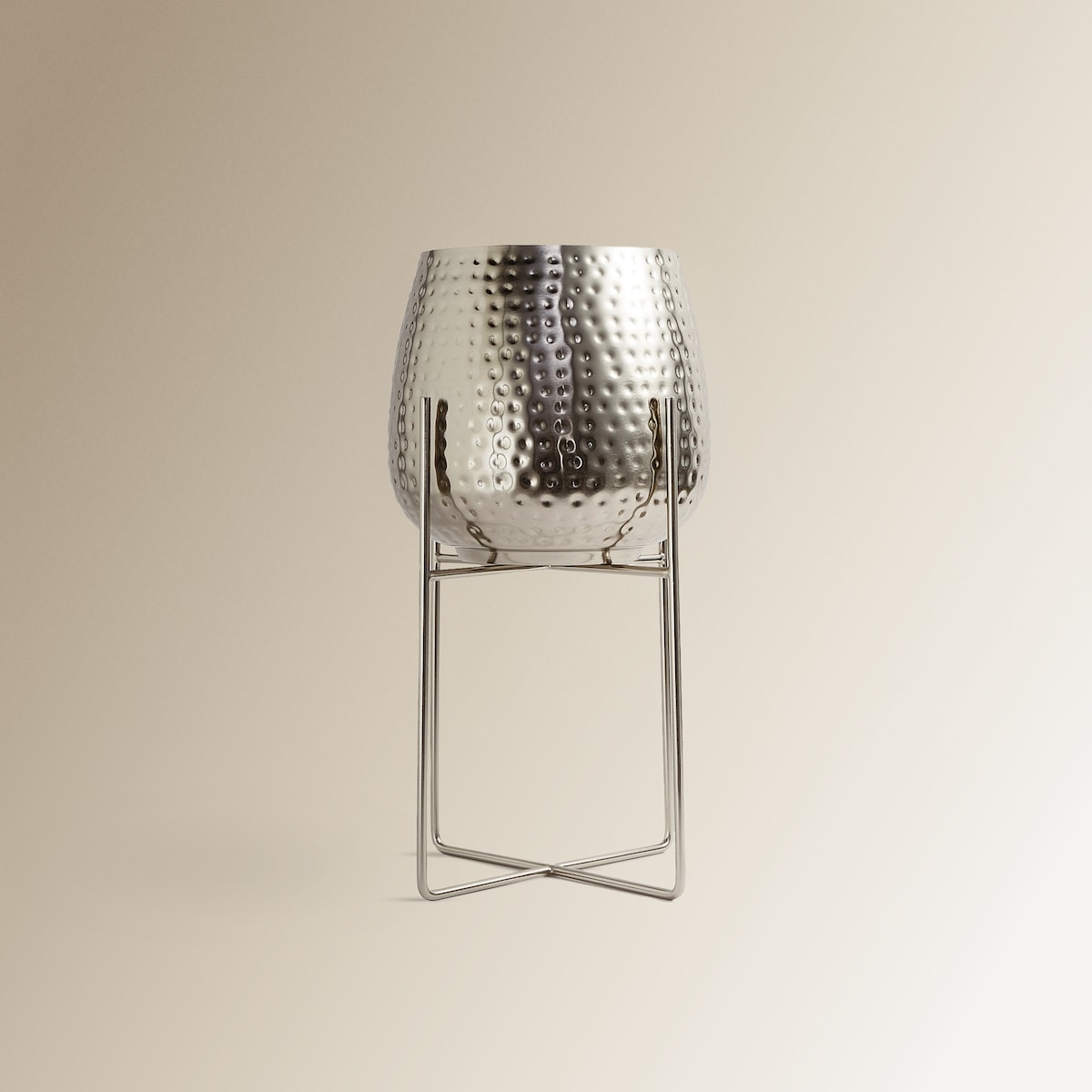 Macetero con soporte Hammer El Corte Inglés Plata-1