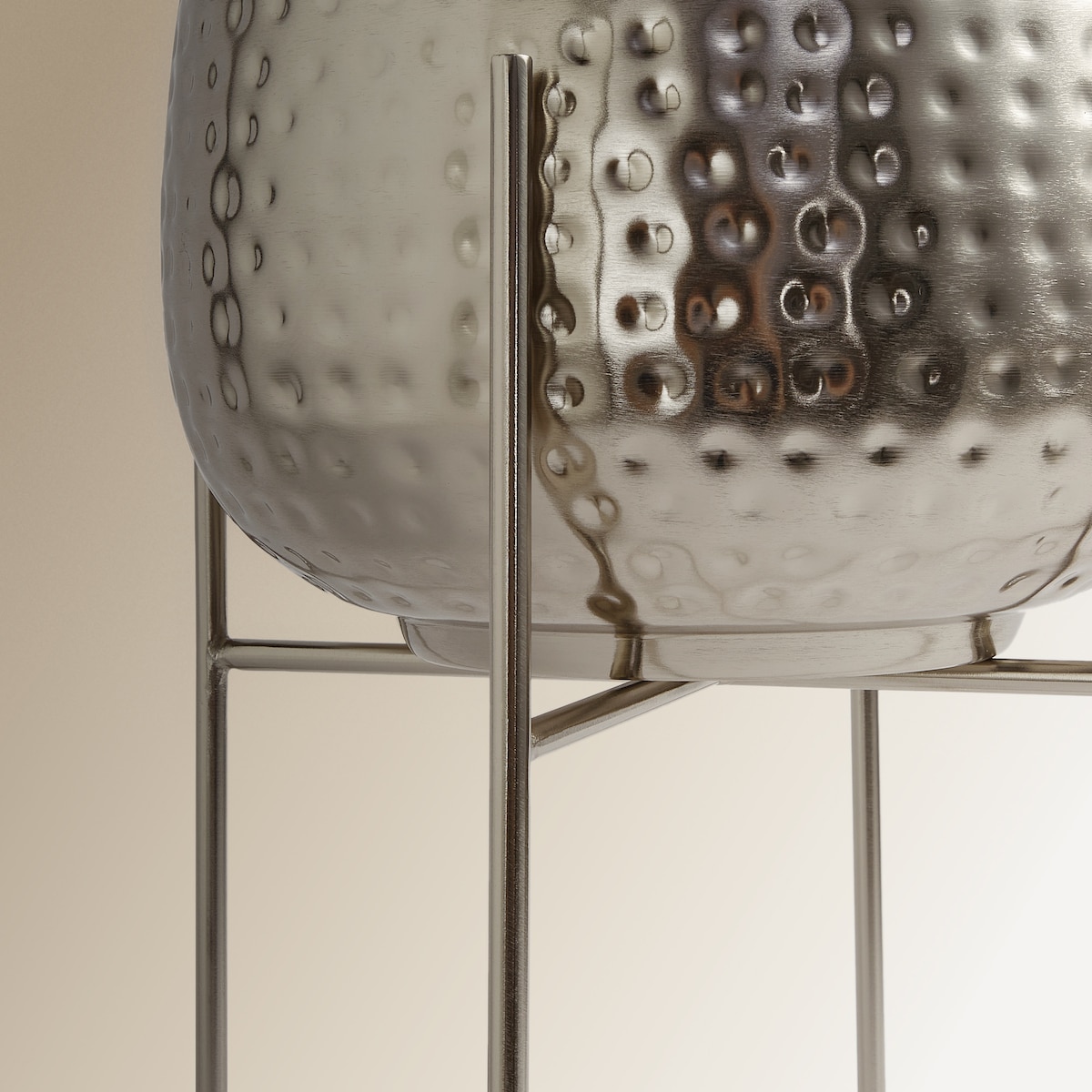 Macetero con soporte Hammer El Corte Inglés Plata-3