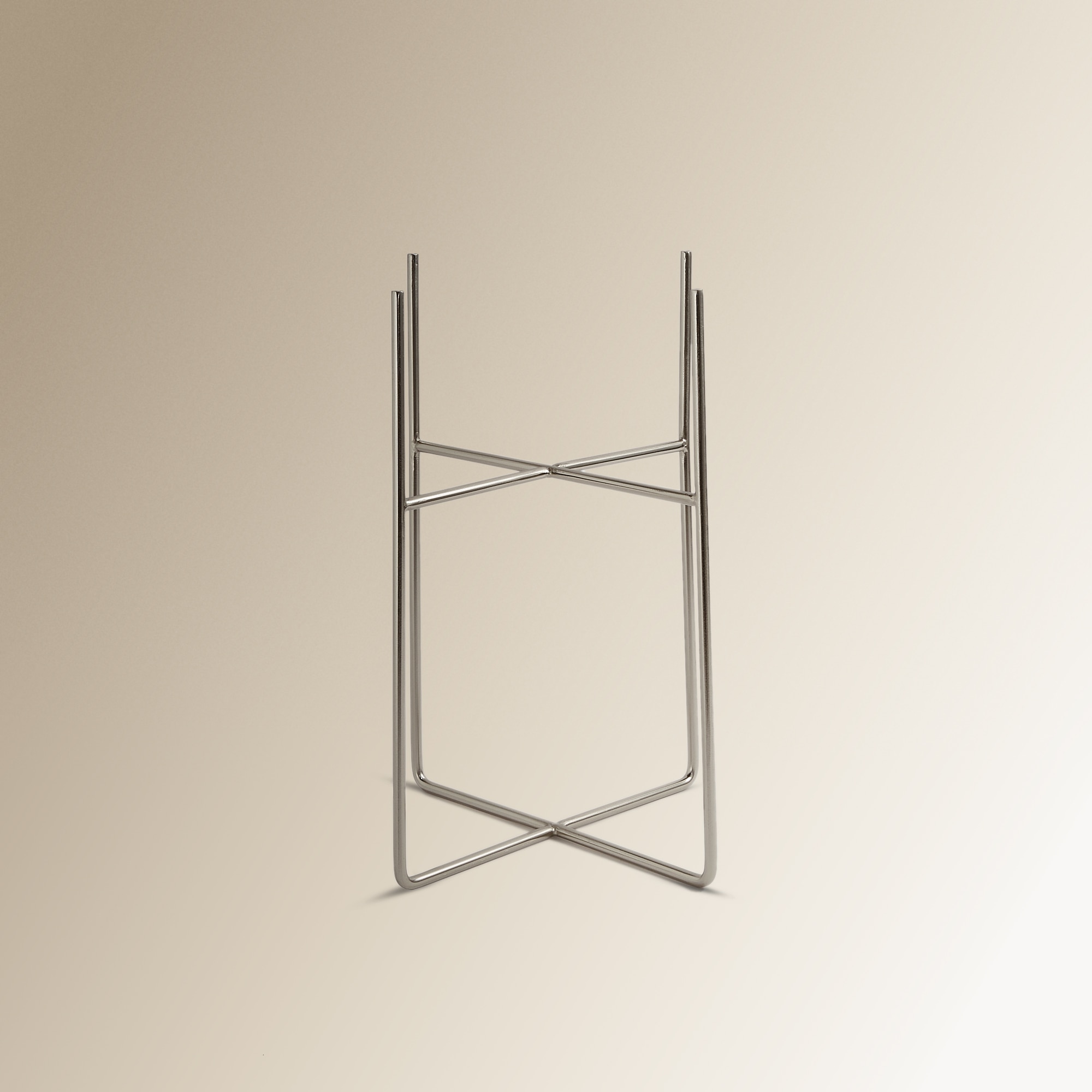 Vaso com suporte Hammer Prata-4