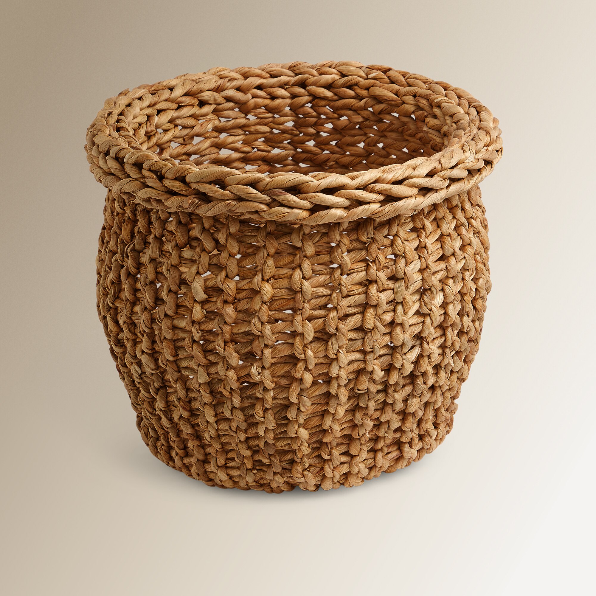 Cesta Decorativa Redonda Pequena Jacinto-de-água Morella Natural-1