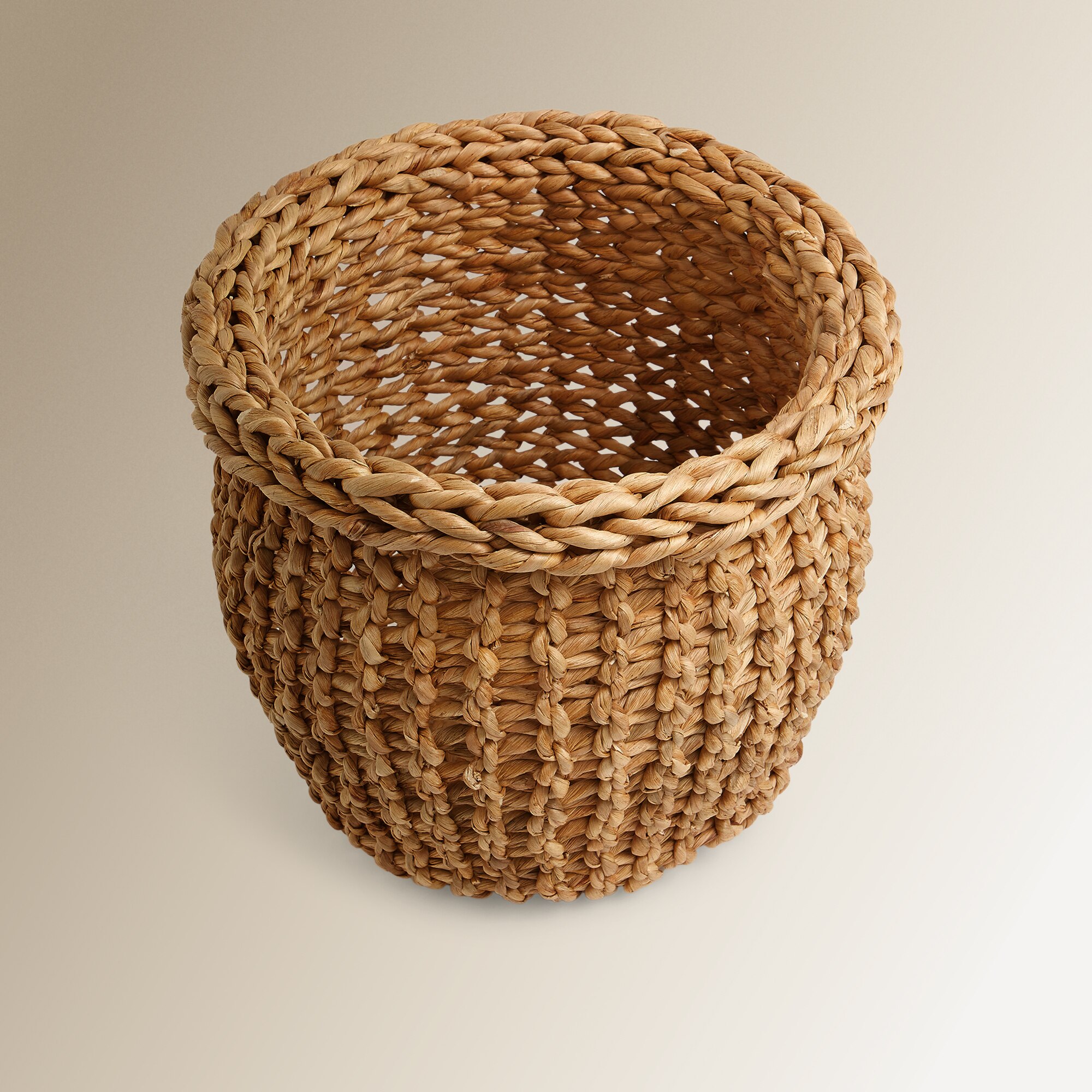 Cesta Decorativa Redonda Pequena Jacinto-de-água Morella Natural-2