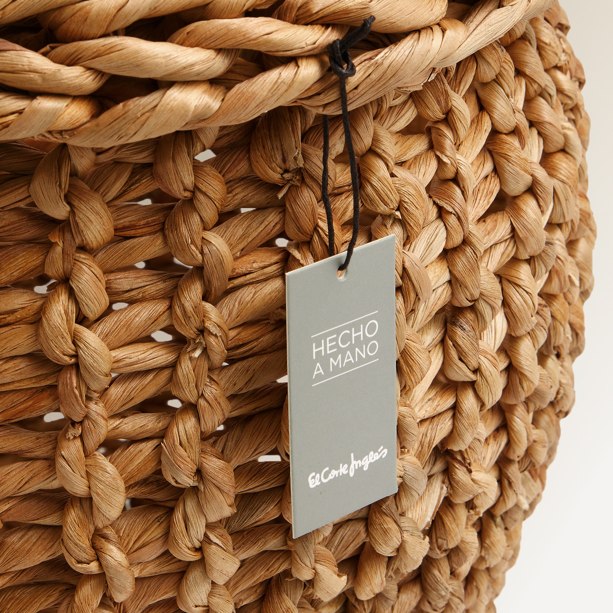 Cesta Decorativa Redonda Pequena Jacinto-de-água Morella Natural-3