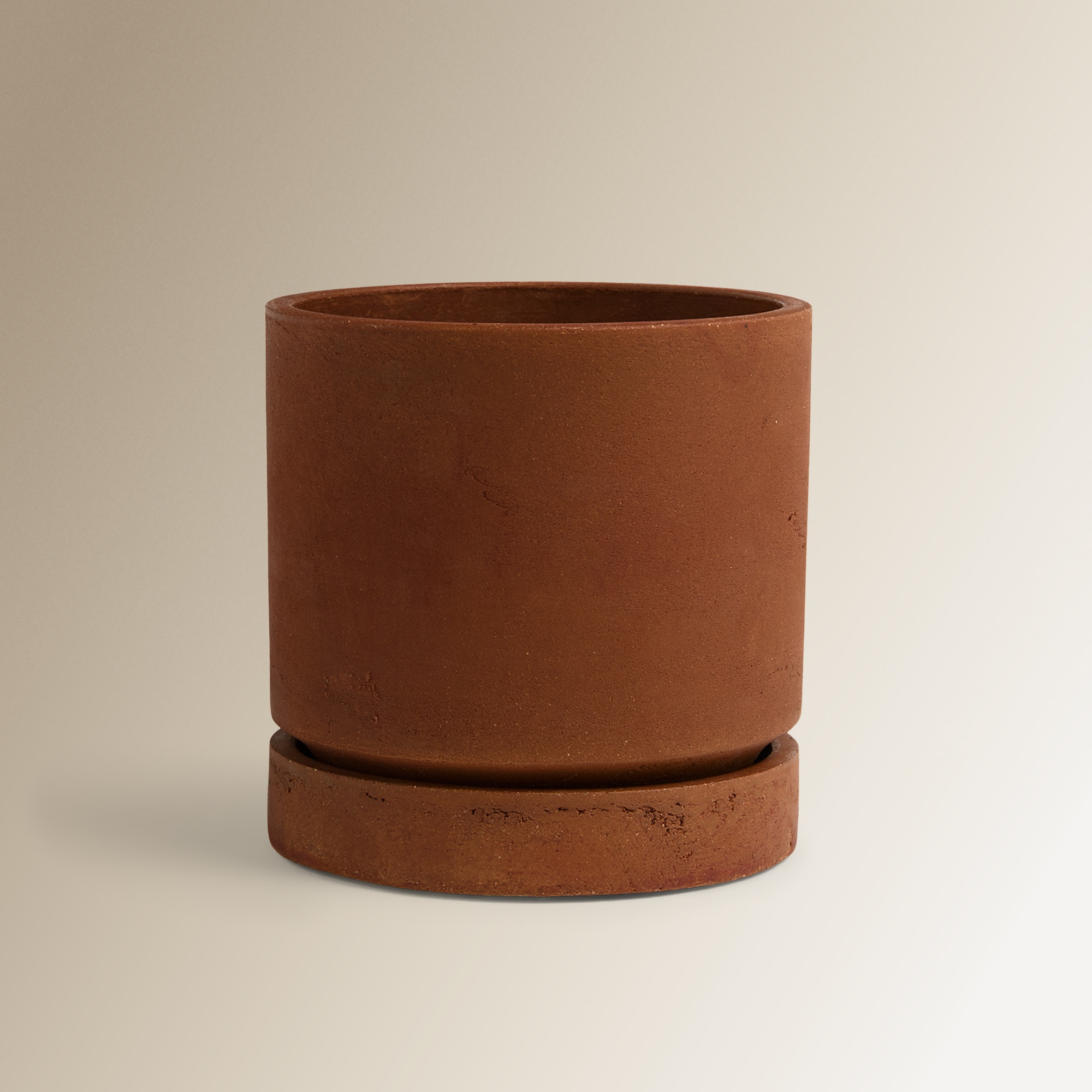 Vaso de Cimento com Prato Zadar Cobre-2