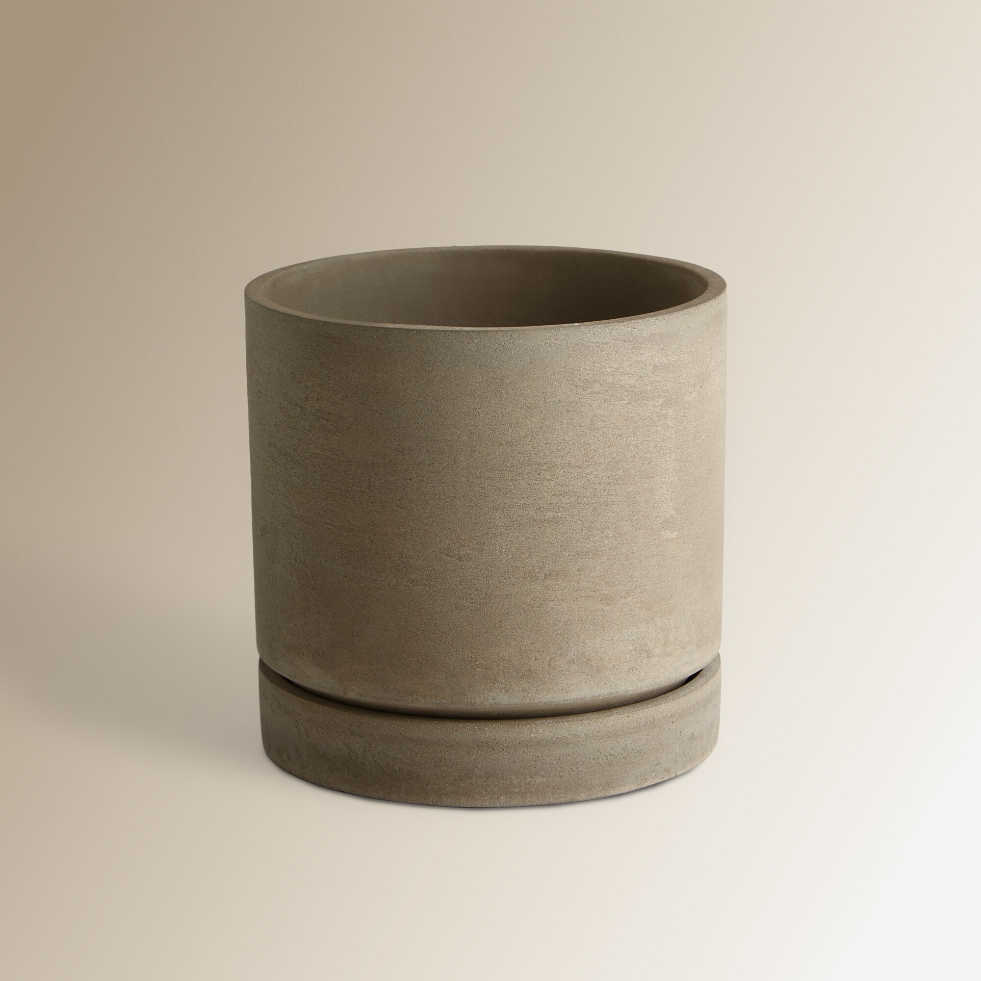 Vaso de Cimento com Prato Zadar Cinzento-2