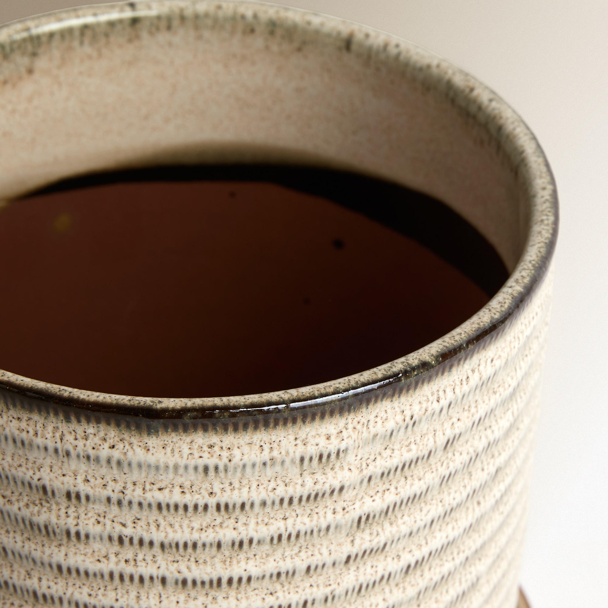 Vaso com Prato Pretória Bege-3