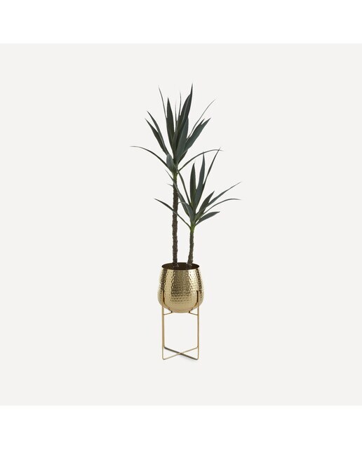 Pack de Macetero con soporte Hammer + Planta artificial Heneque doble con tronco El Corte Inglés