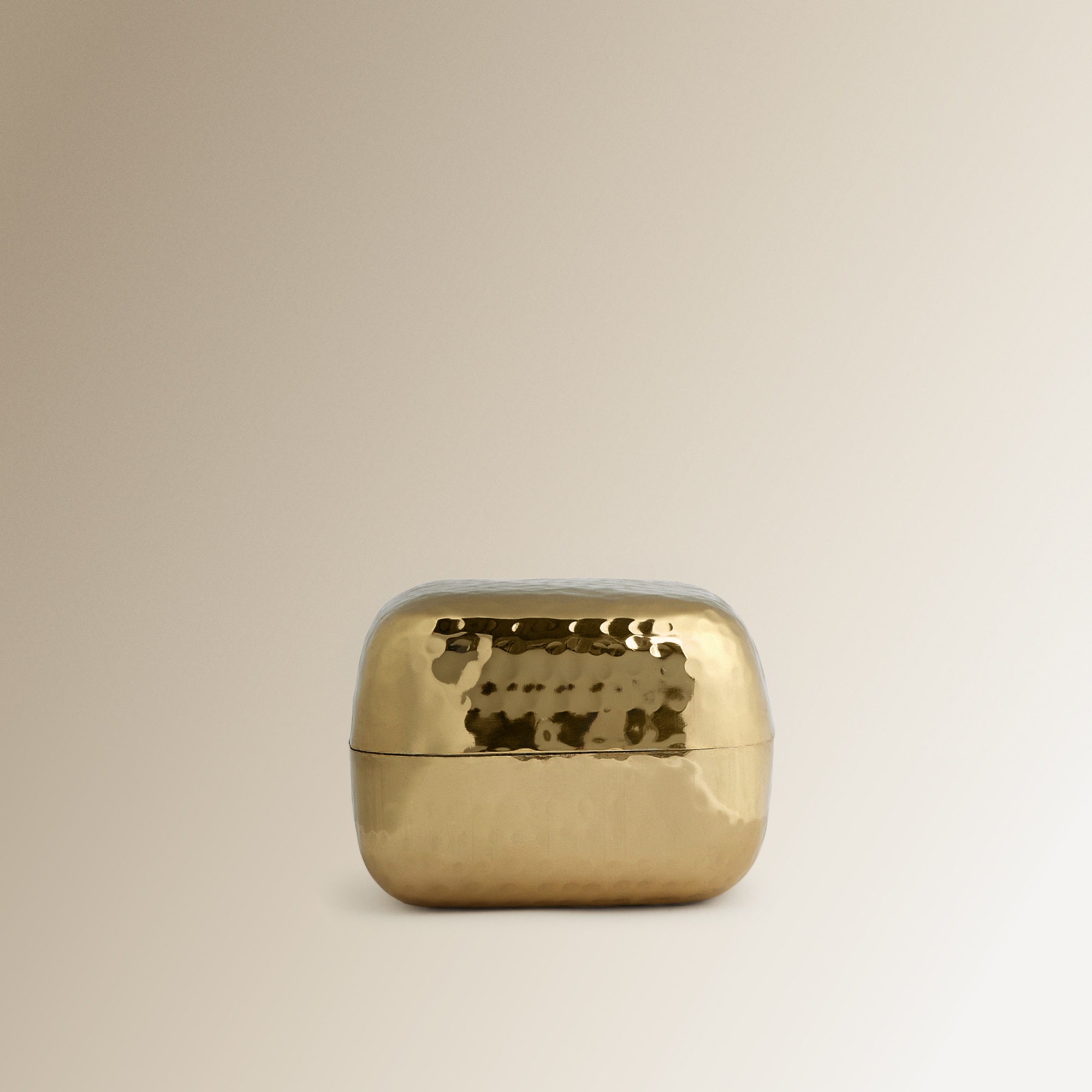 Caixa decorativa quadrada martelé Colónia Ouro-1