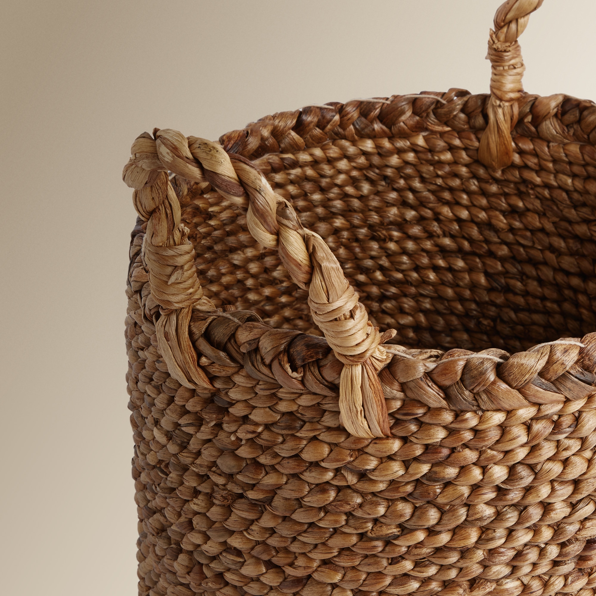 Cesta decorativa entrançada Batam Natural-2