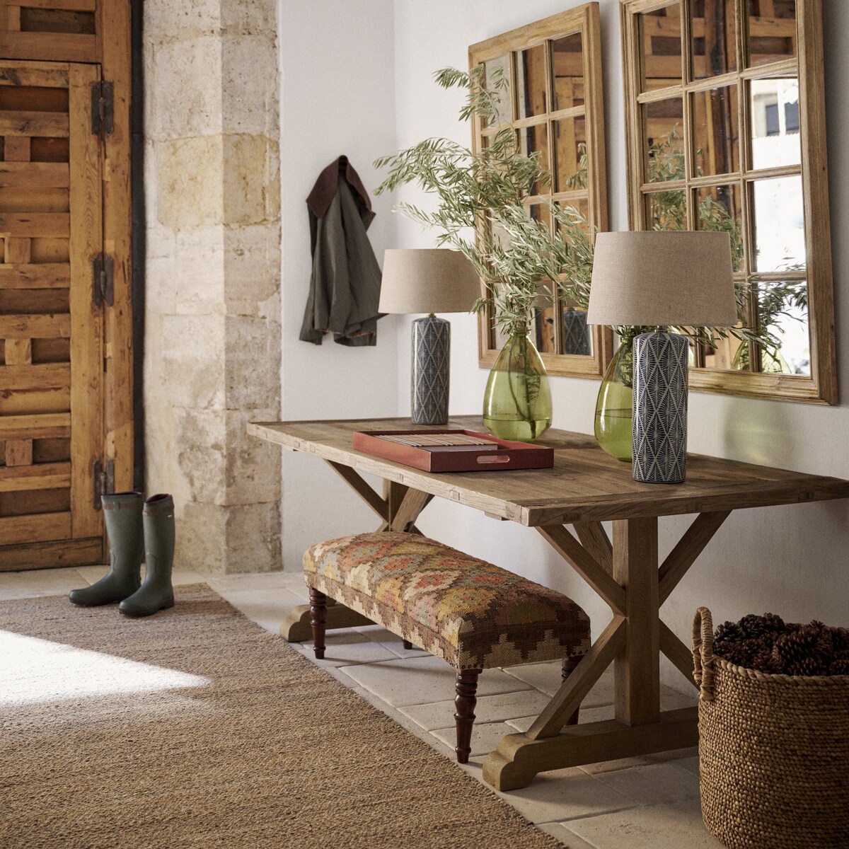 Cesta redonda com asas Batam El Corte Inglés Natural-5