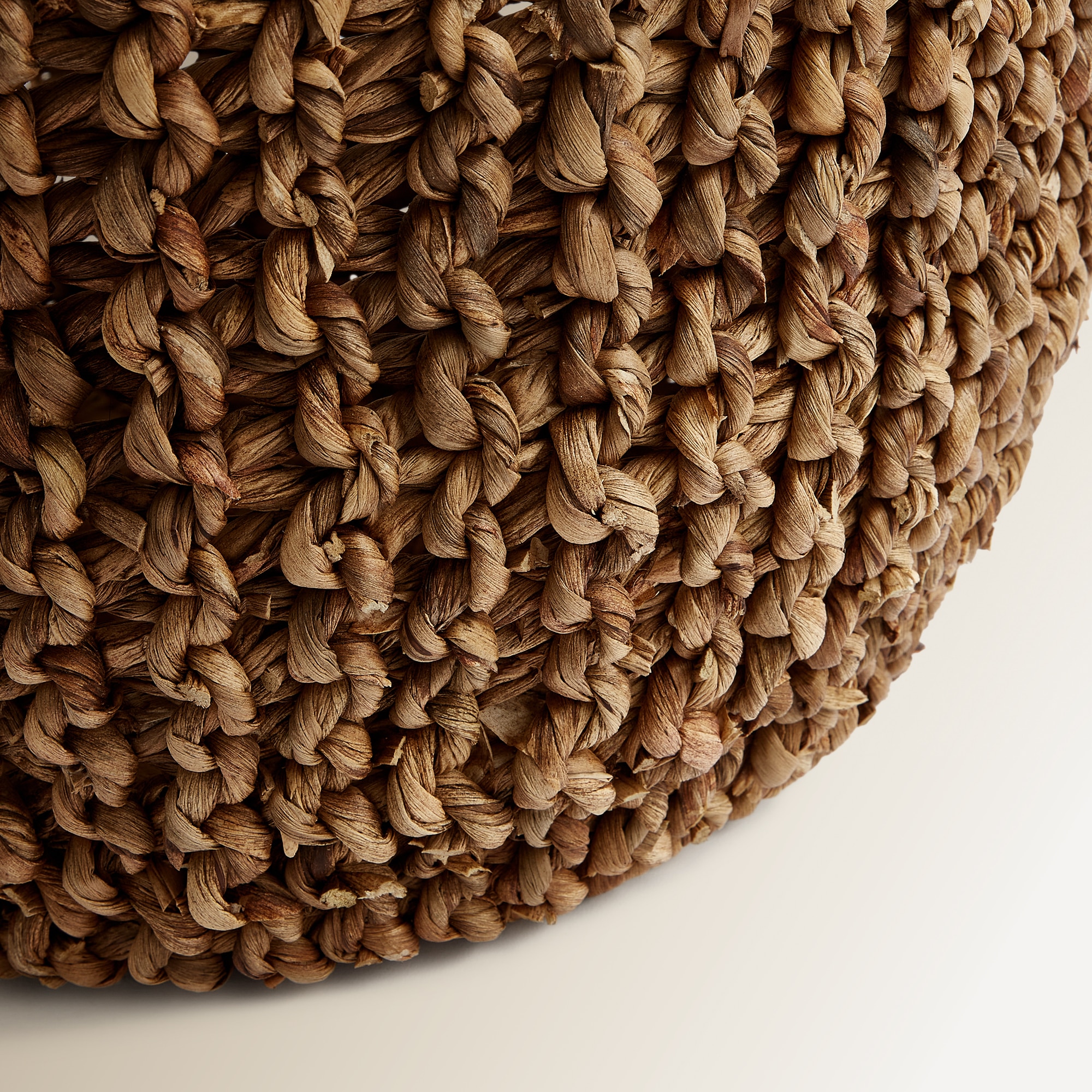 Cesta Decorativa Redonda Média Jacinto-de-água Morella Natural-3