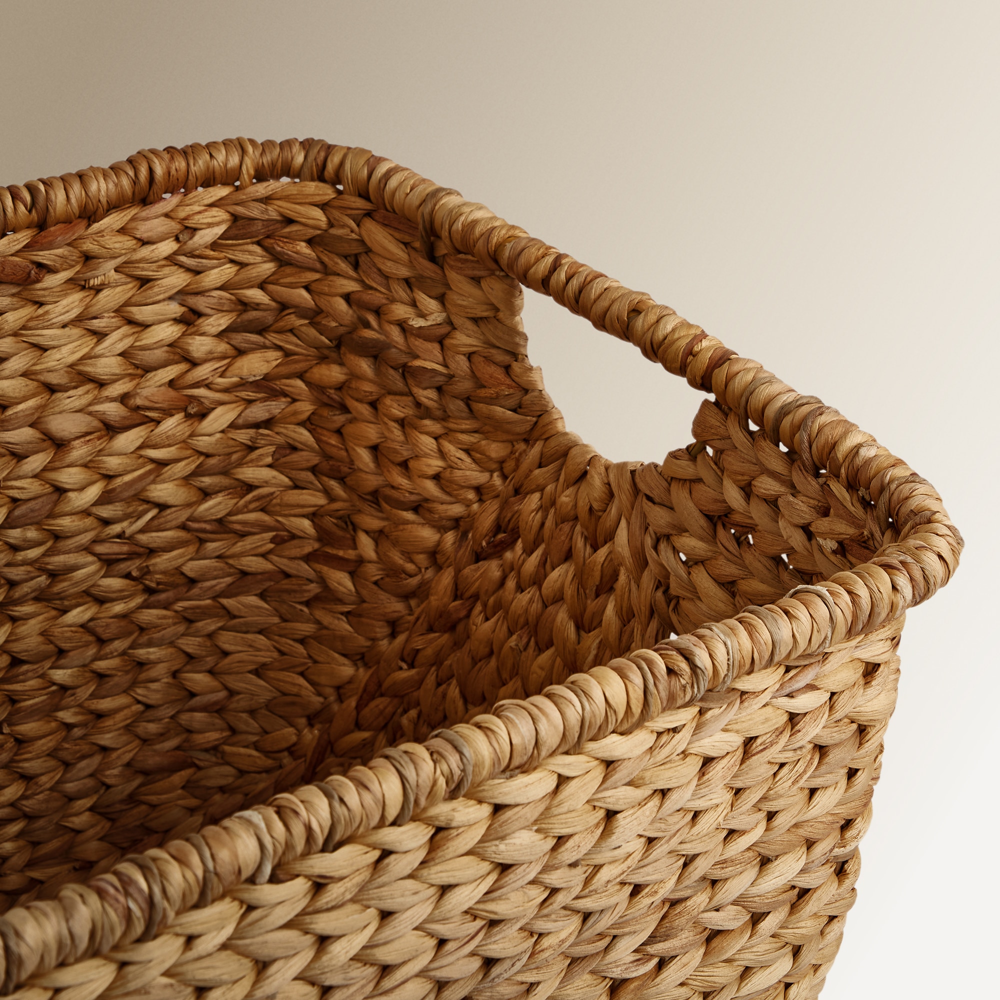 Cesta de Jacinto de agua con asas Essential - Natural Grande Natural-2