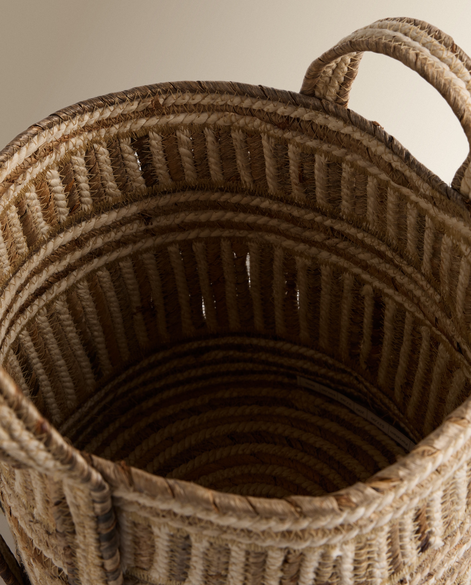 Cesta rayas Medan - Natural Pequeño Natural-3