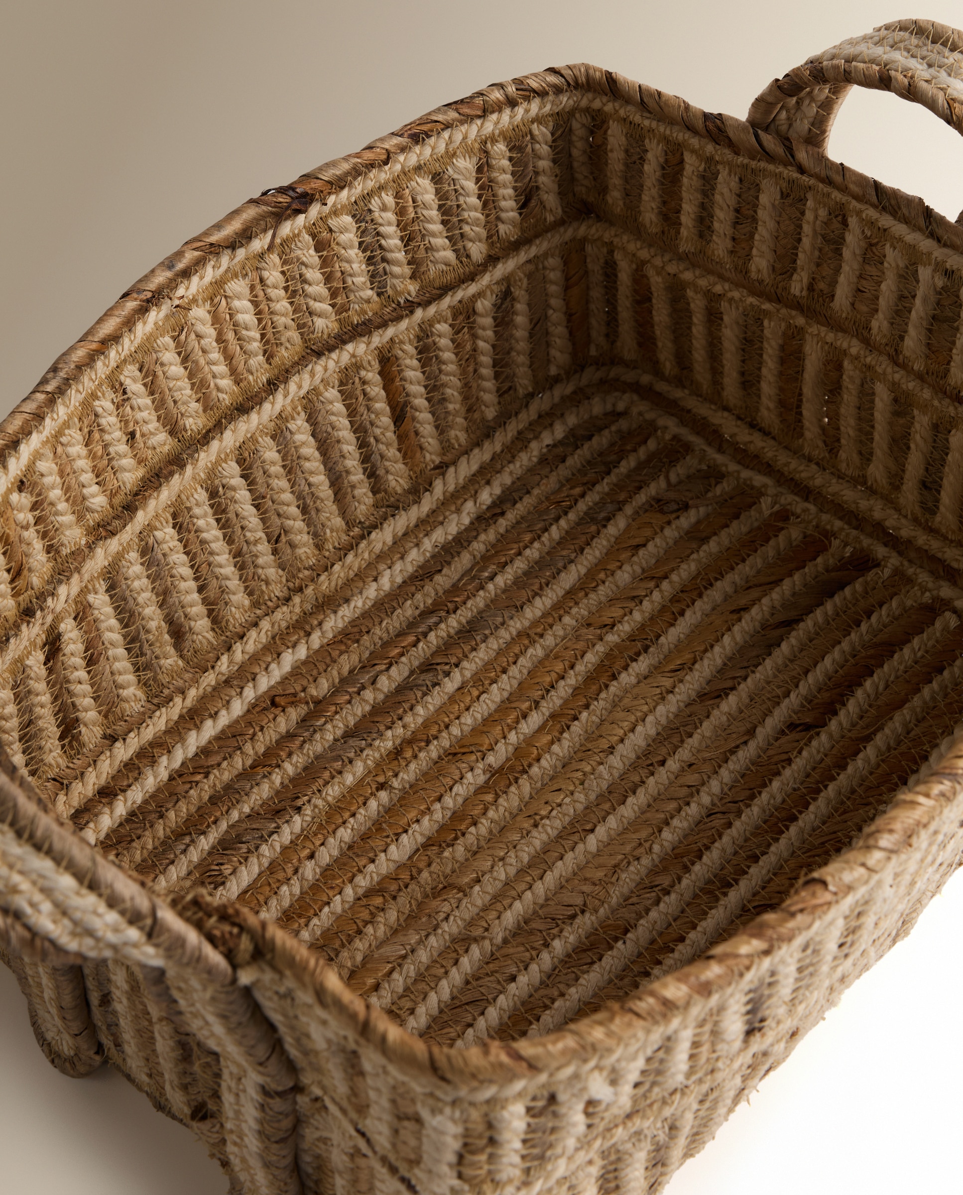 Cesta decorativa rectangular Medan - Natural Natural-2
