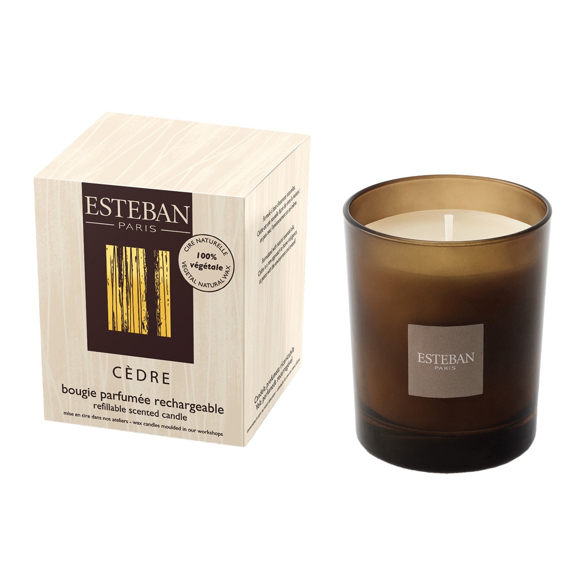 Esteban - Vela perfumada en vaso Cedro Esteban.