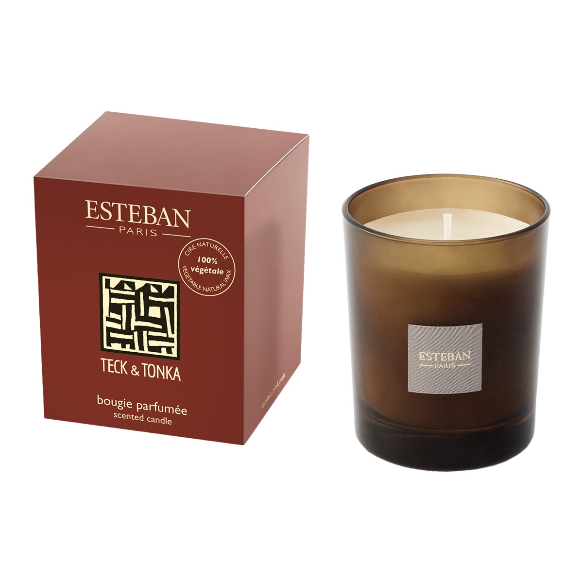 Vela perfumada em copo Teck&Tonka Esteban Castanho-escuro-1