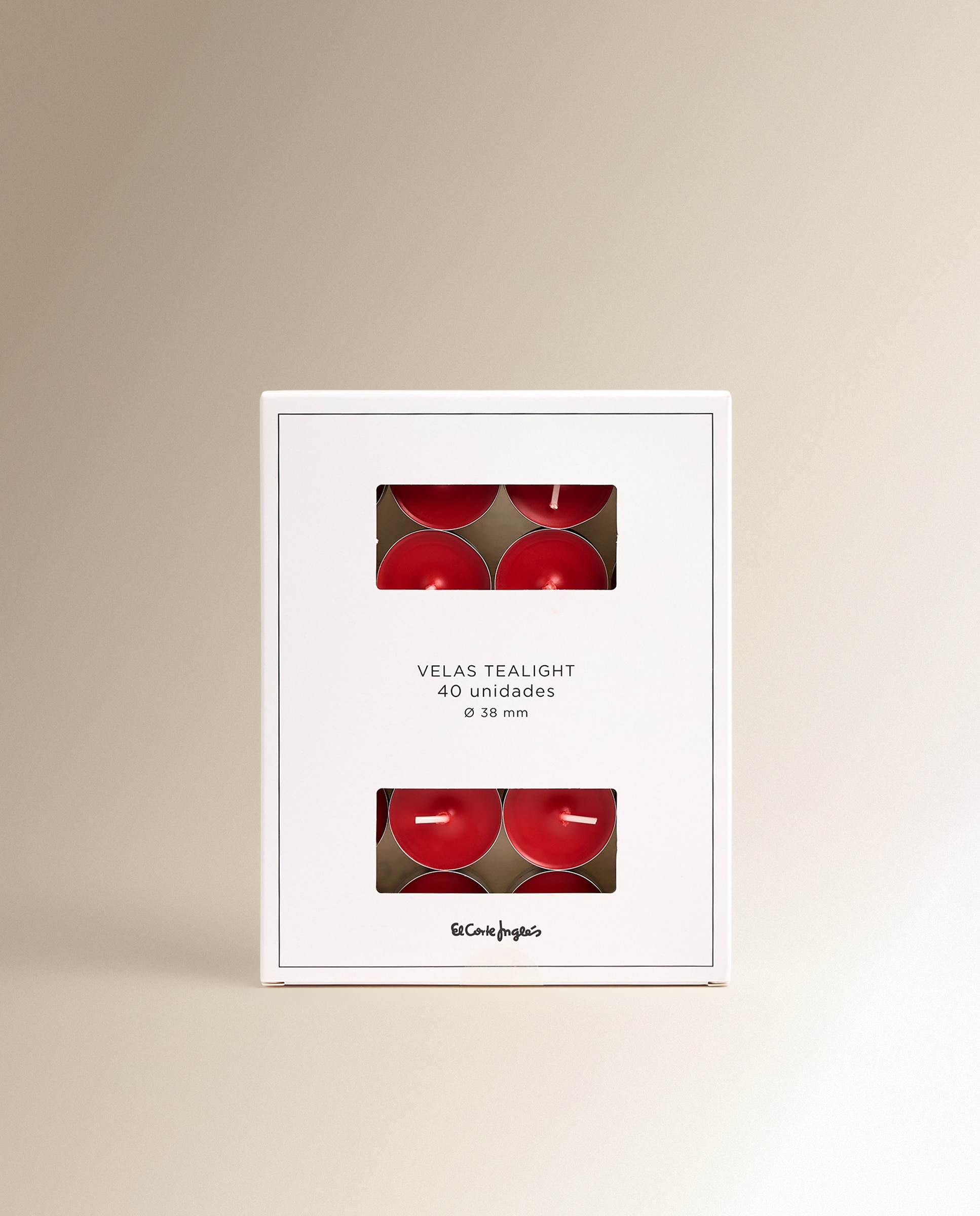 Conjunto de 50 Velas Tealight Vermelho-3