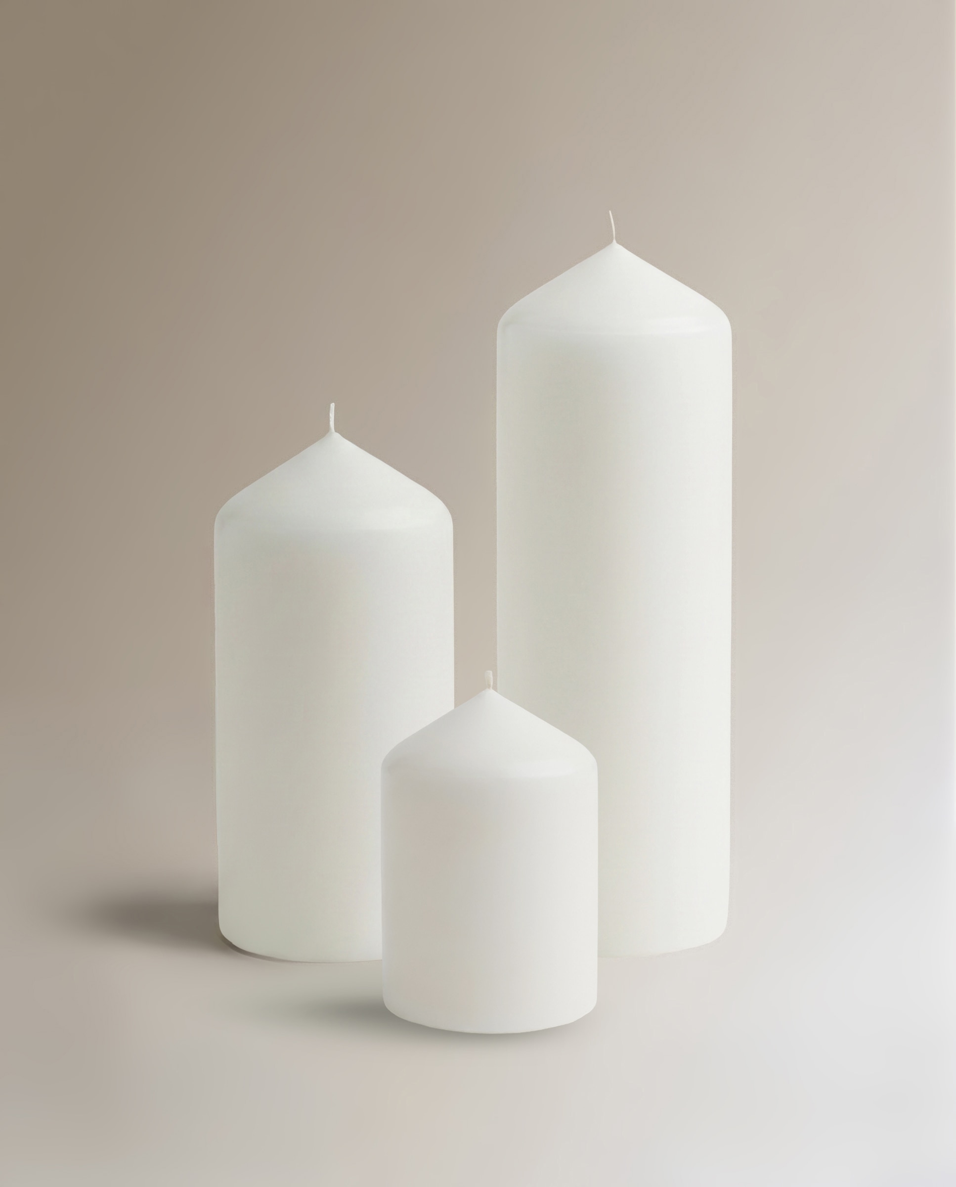 Vela decorativa taco - Blanco 10 cm Blanco-4
