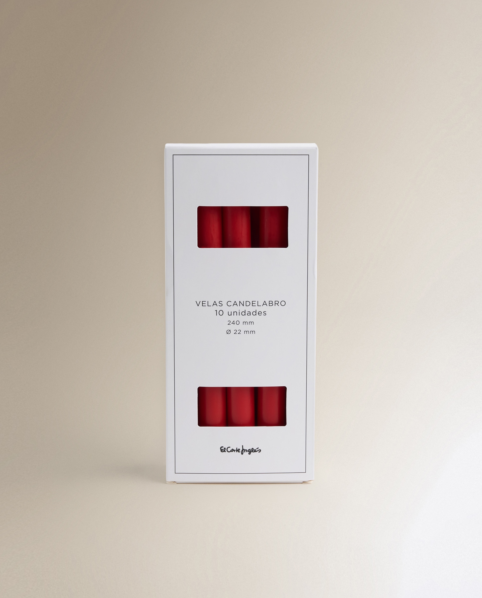 Conjunto de 10 Velas de Candelabro Vermelho-3