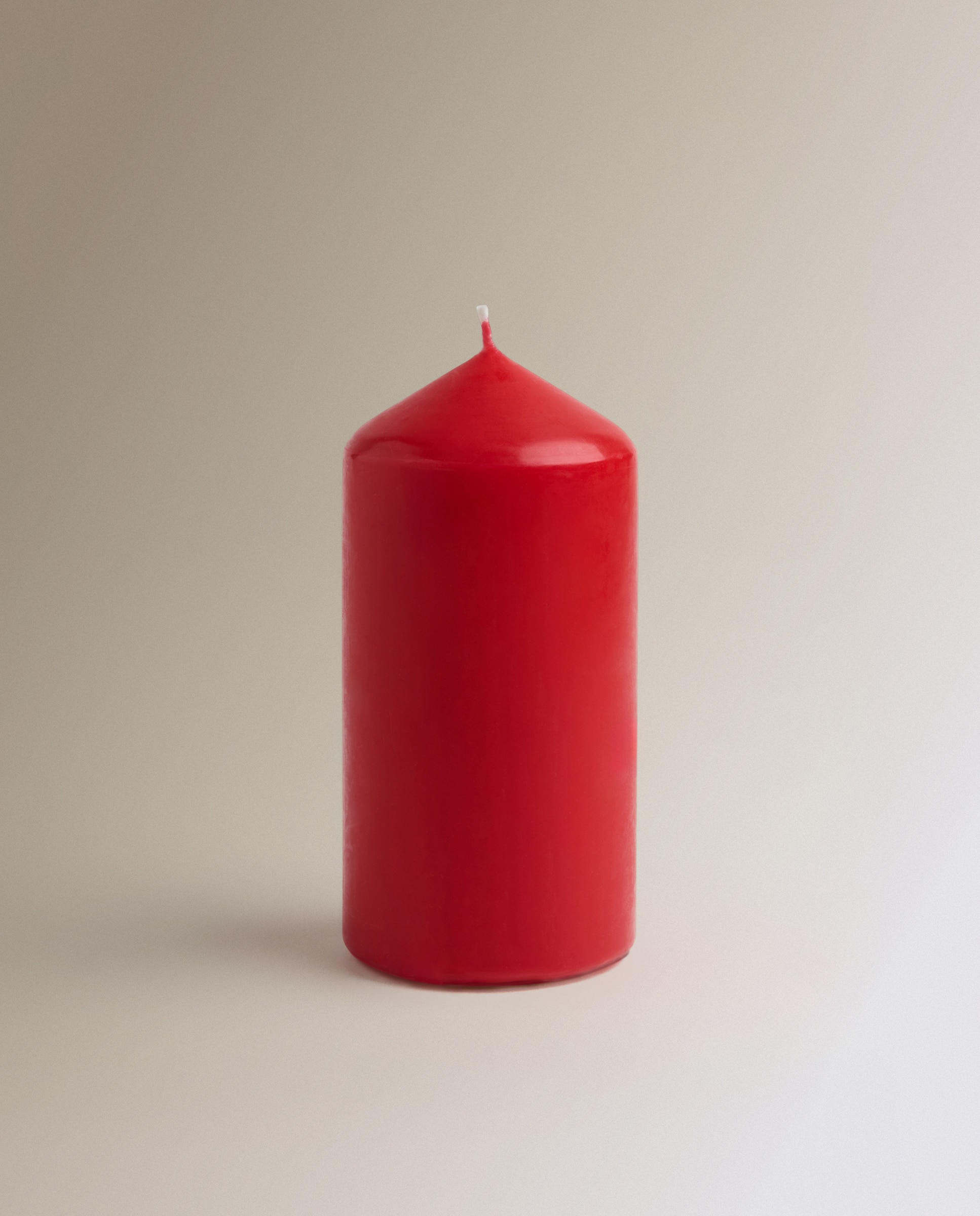 Vela Decorativa Cilíndrica Vermelho-2