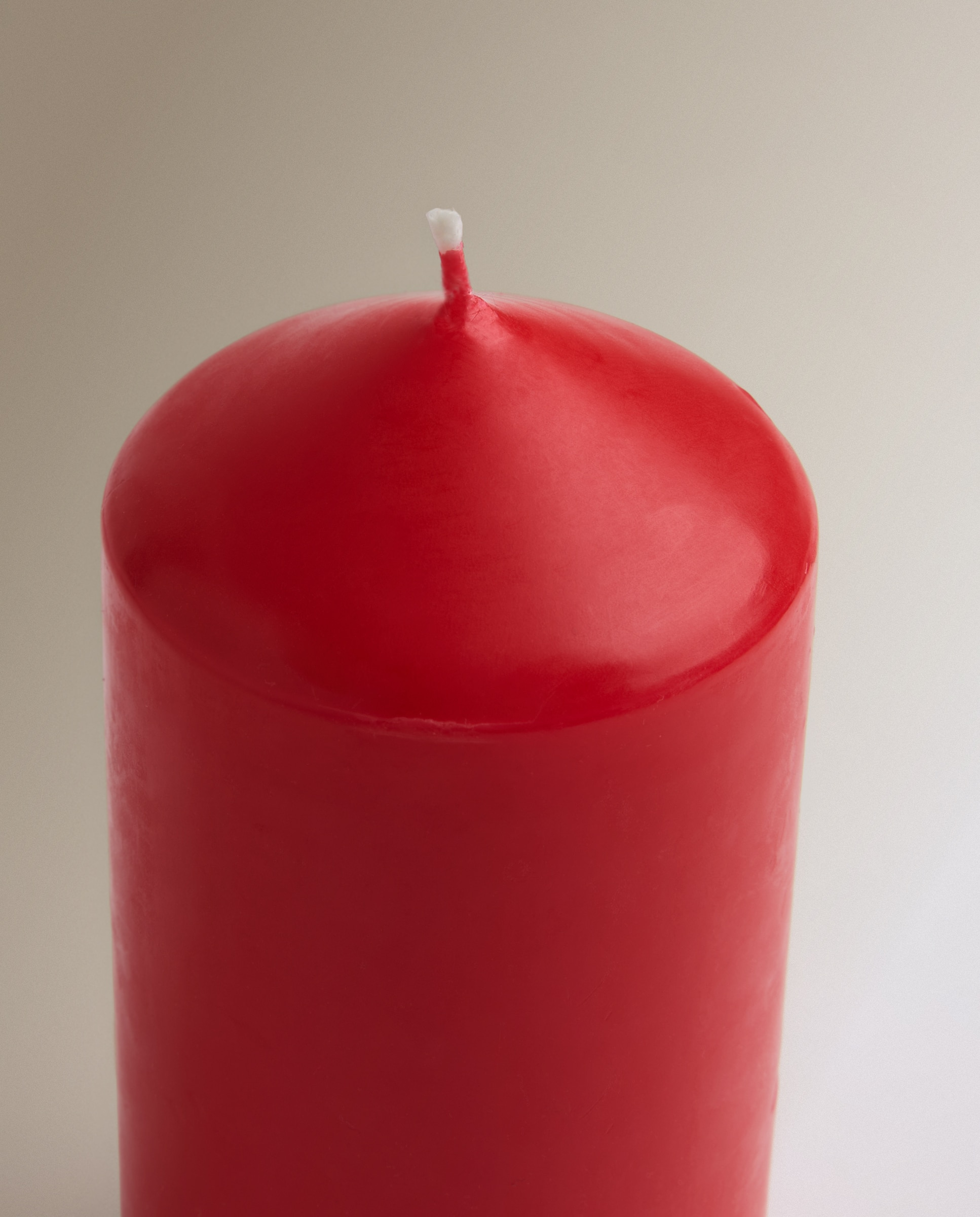 Vela Decorativa Cilíndrica Vermelho-3