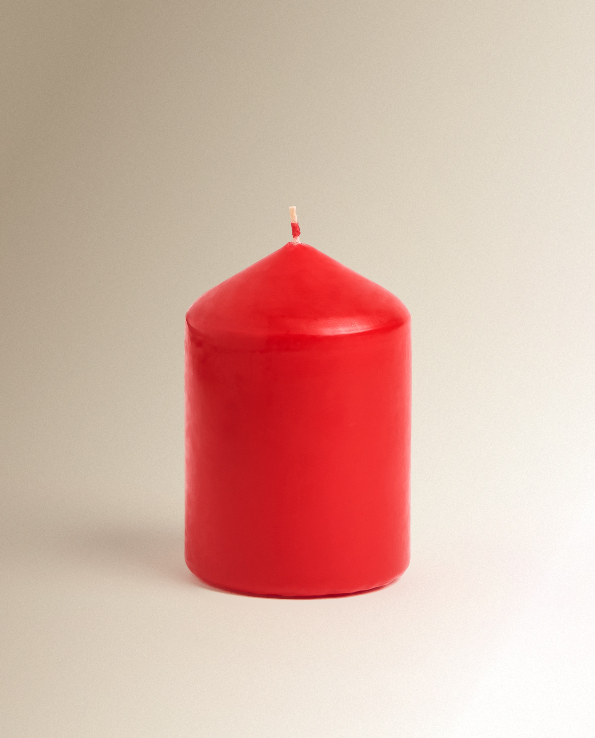 Vela Decorativa Cilíndrica Vermelho-2
