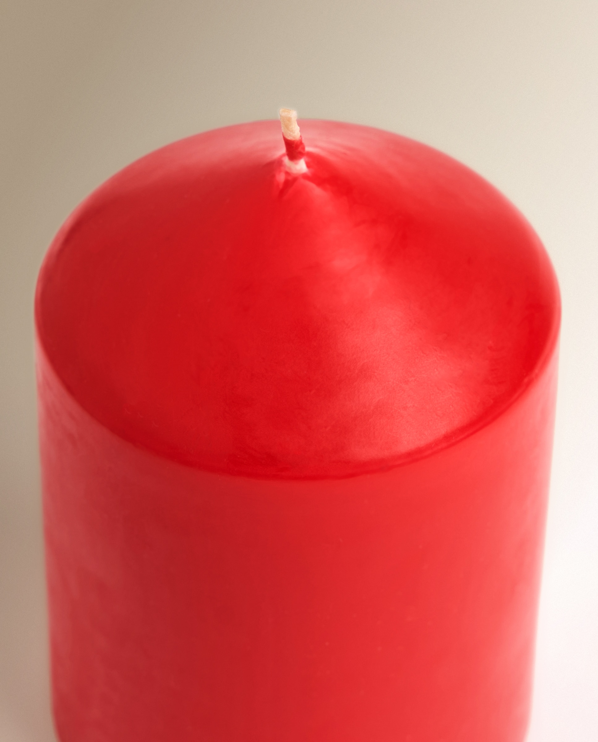 Vela Decorativa Cilíndrica Vermelho-3