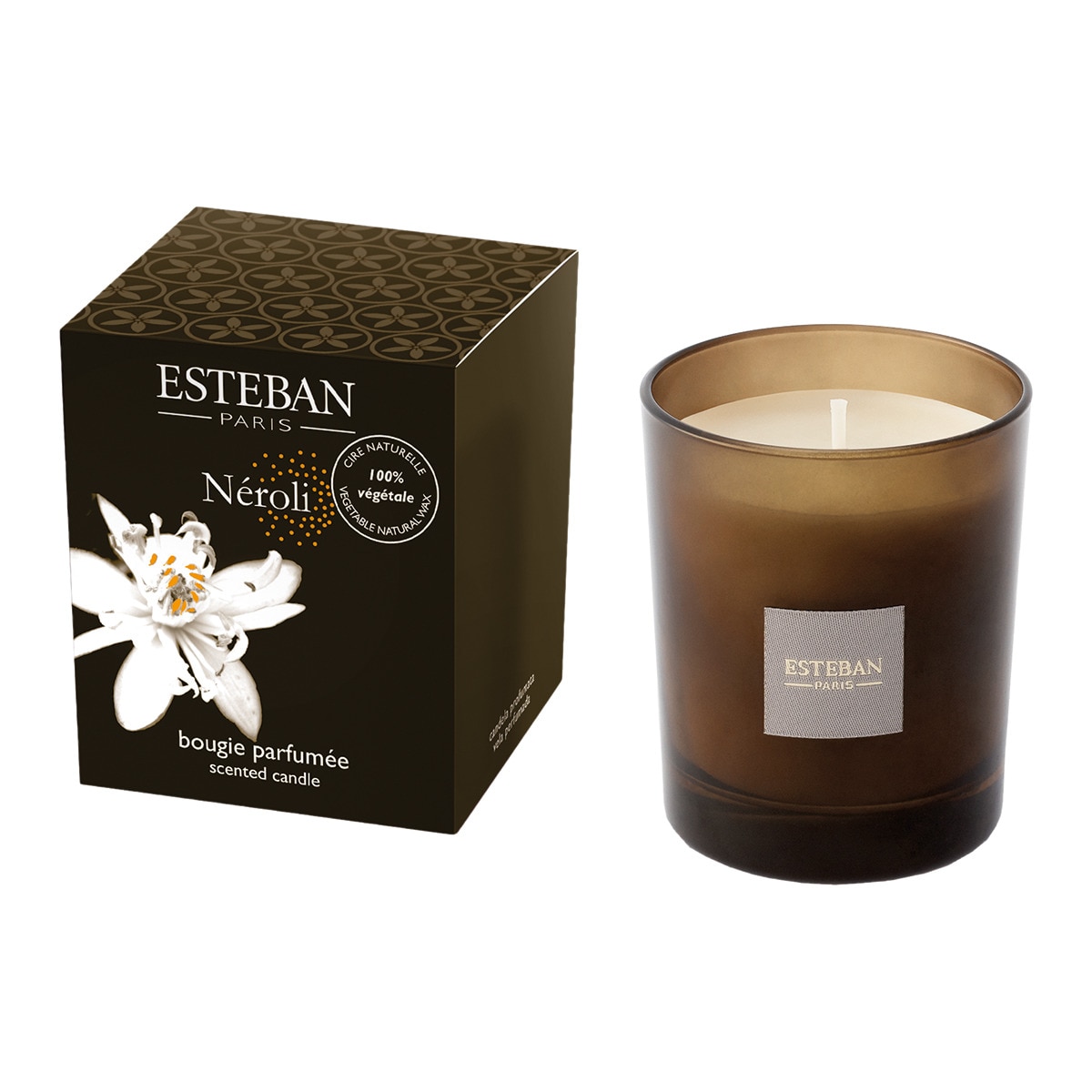 Vela em Copo Perfumada Floral Neroli Castanho-escuro-1