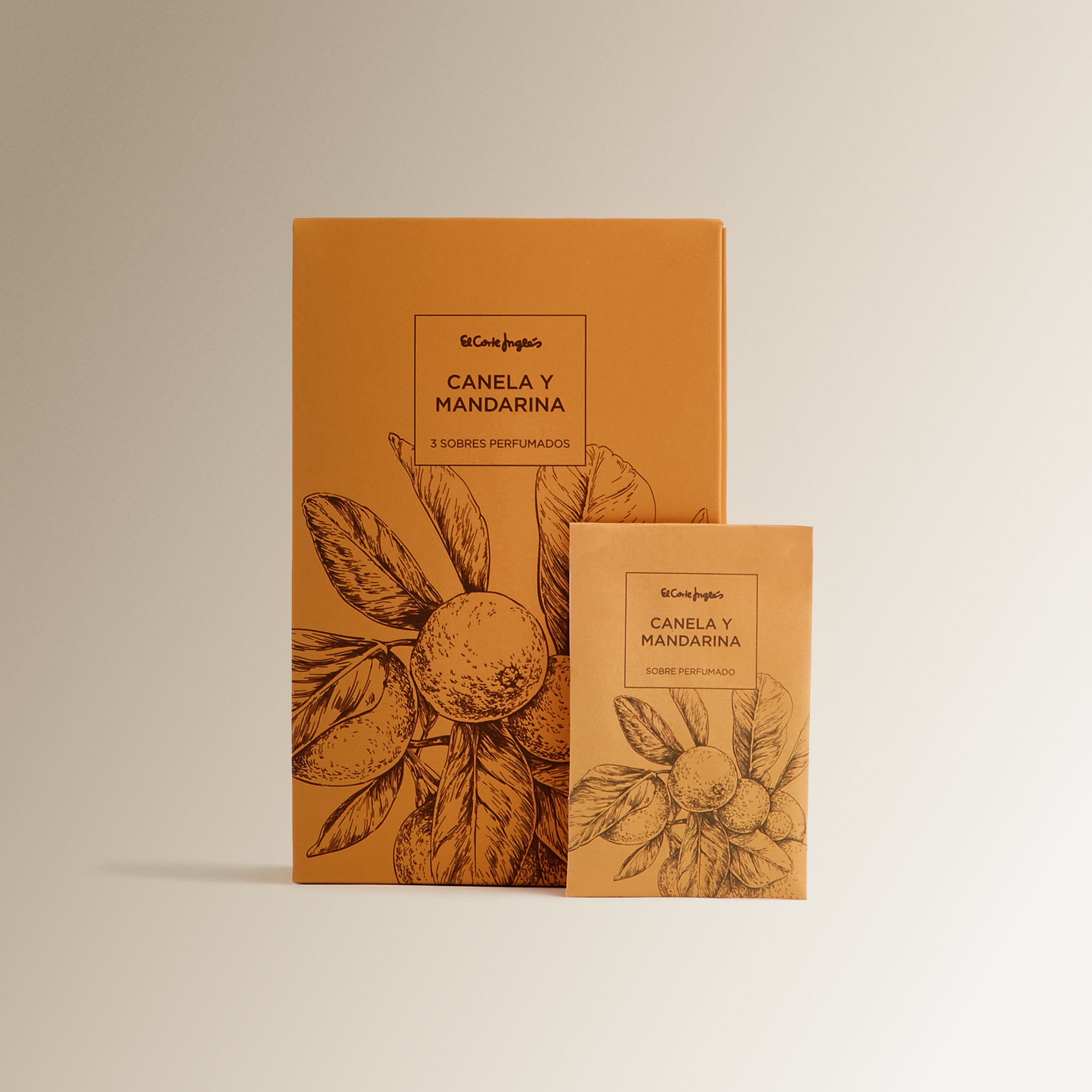 Conjunto de 3 Envelopes Perfumados Canela Tangerina Laranja-1
