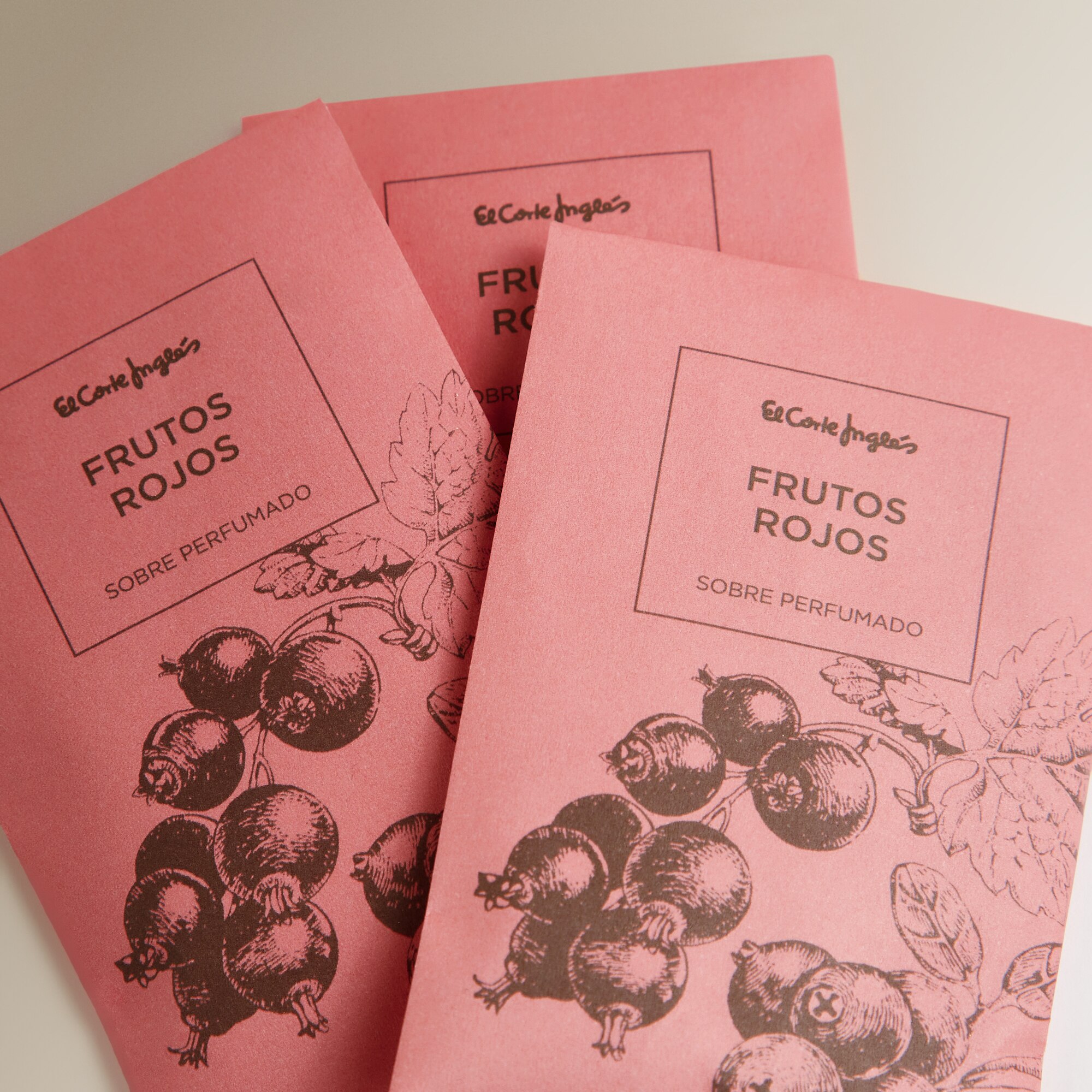 Conjunto de 3 Envelopes Perfumados Frutos Vermelhos Multicolor-2