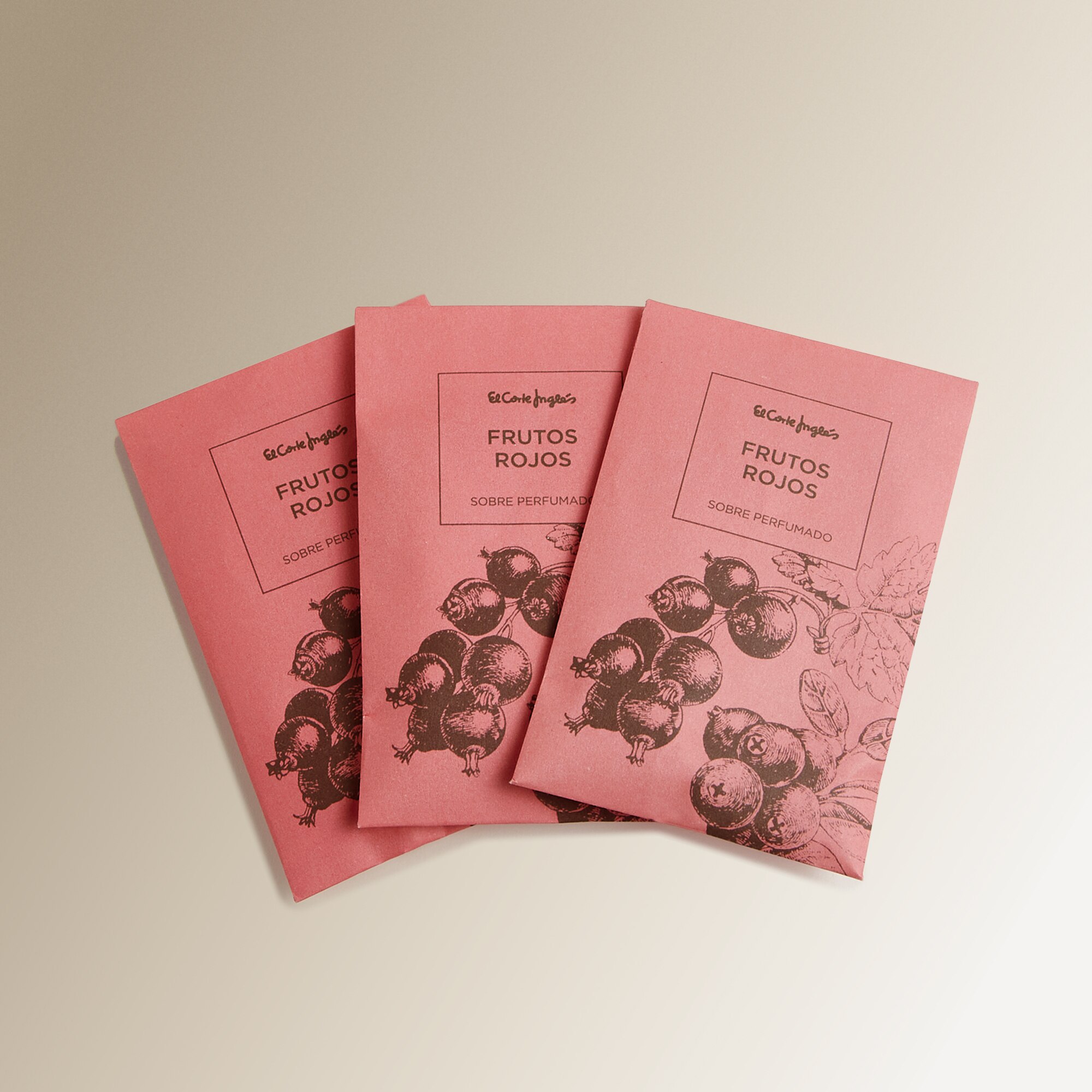 Conjunto de 3 Envelopes Perfumados Frutos Vermelhos Multicolor-3