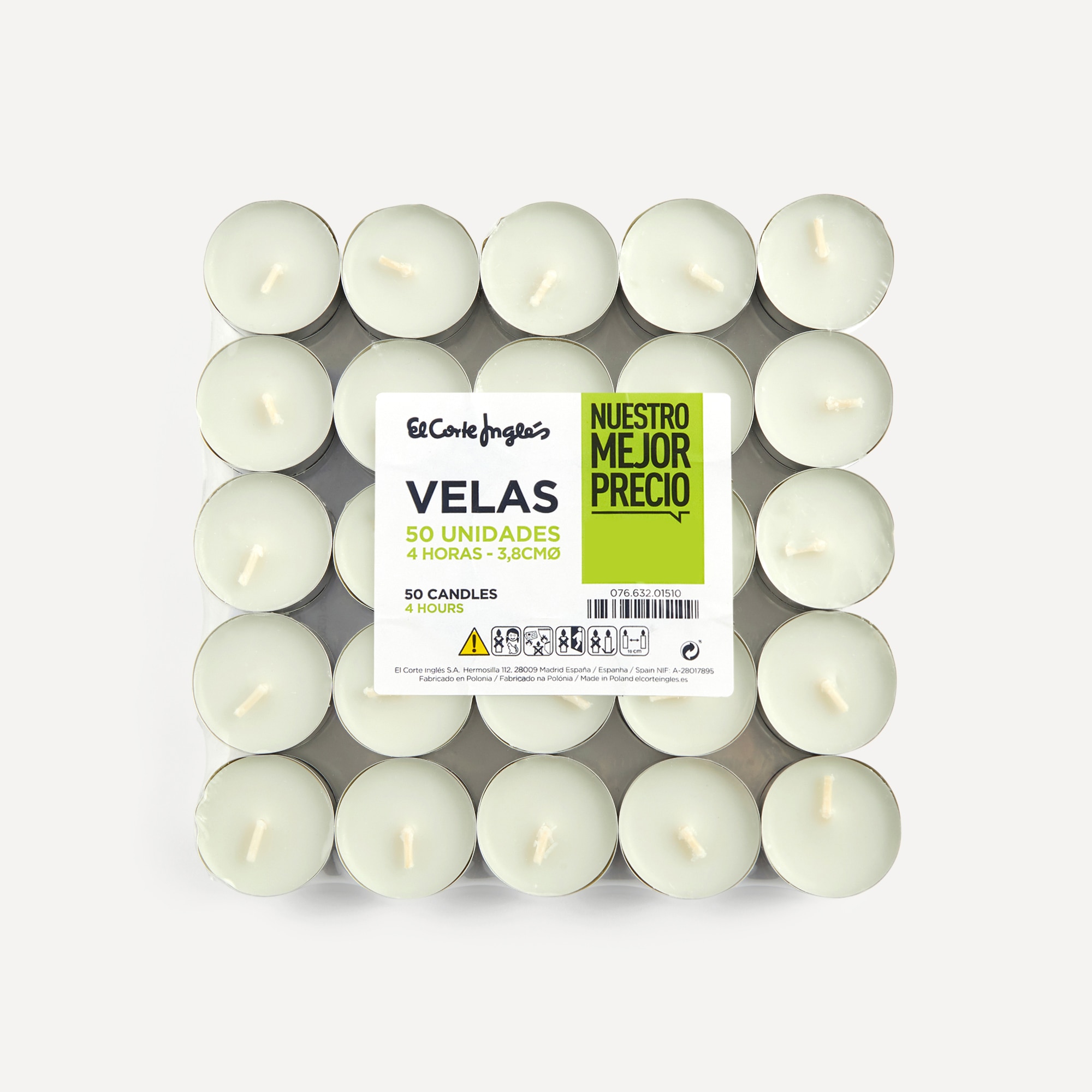 Set de 50 velas tealight Nuestro Mejor Precio - El Corte Inglés Marfil-3